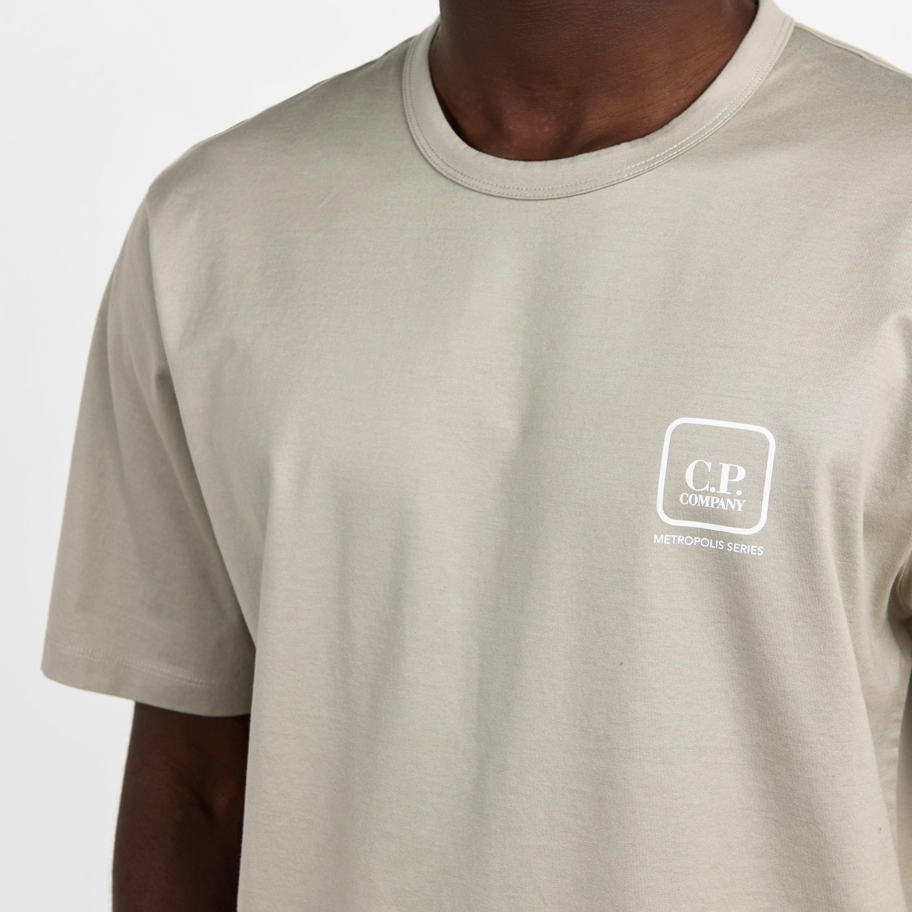 Flint Grey 936 - CP Company Metropolis - Men's Stencil Large T-Shirt - 5