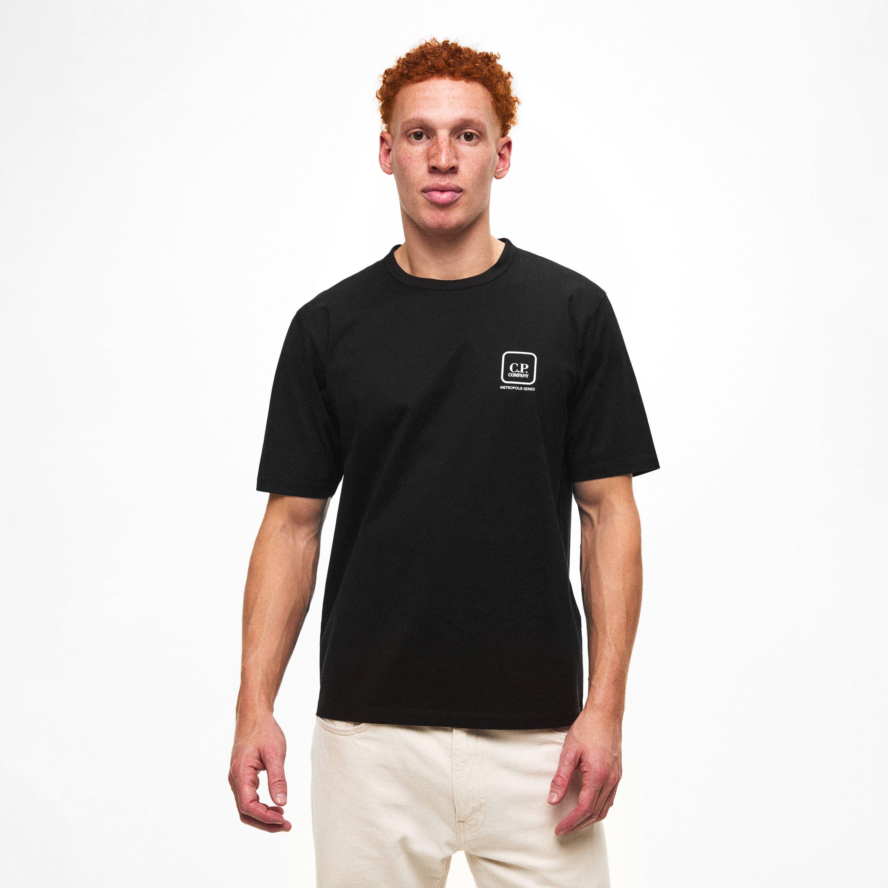 Black 999 - CP Company Metropolis - CPCM Stencil LG Tee Sn61 - 3