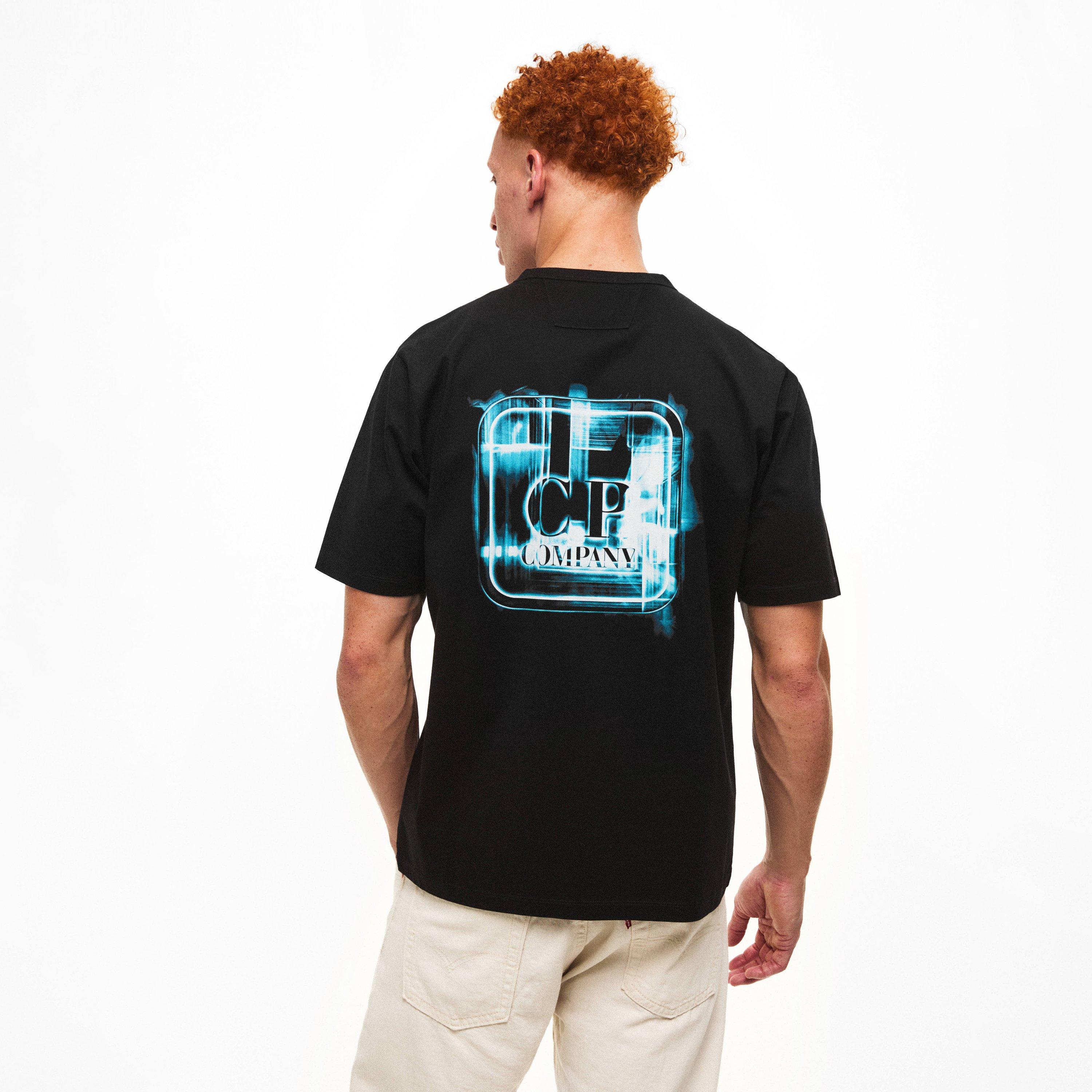 Black 999 - CP Company Metropolis - CPCM Stencil LG Tee Sn61 - 4