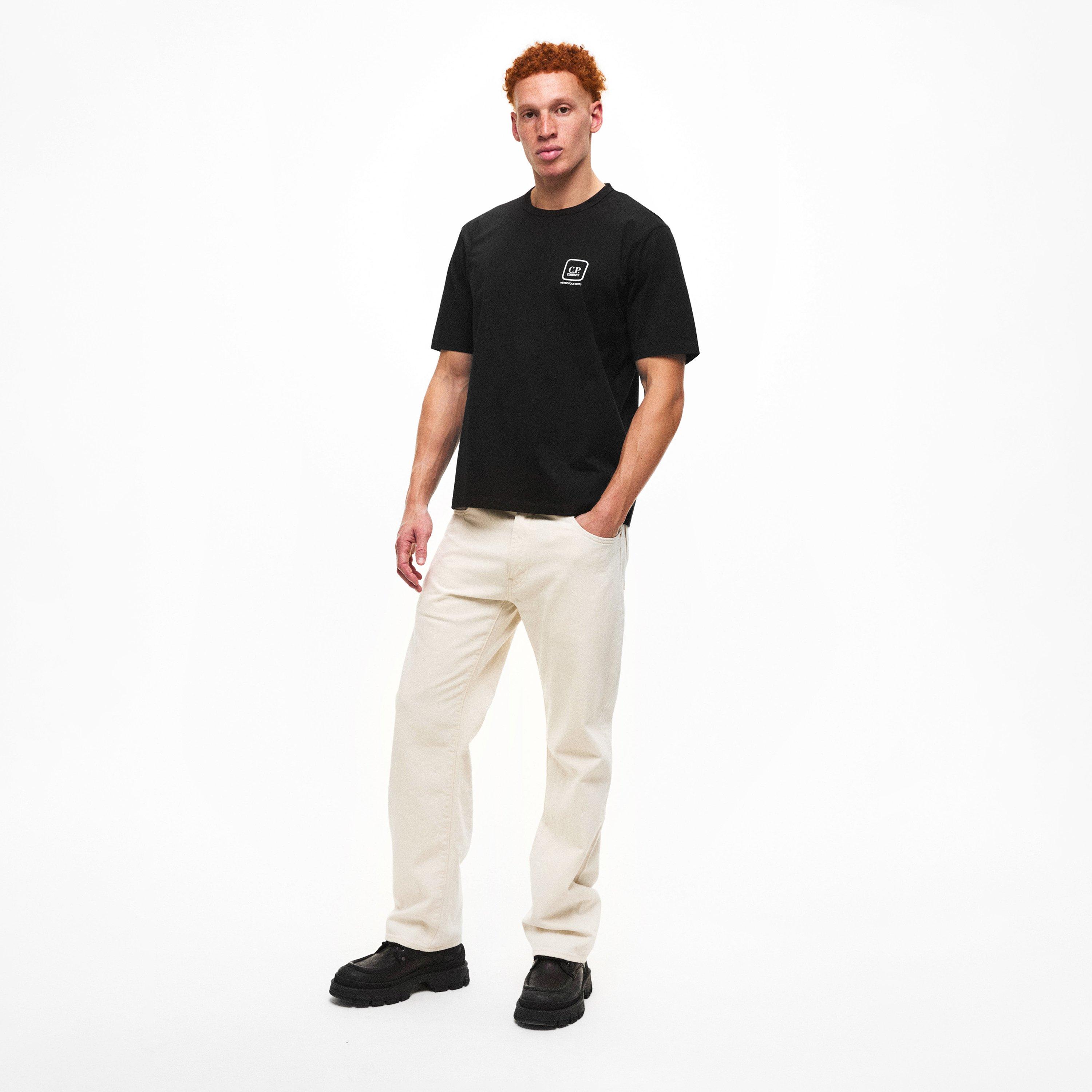Black 999 - CP Company Metropolis - CPCM Stencil LG Tee Sn61 - 6