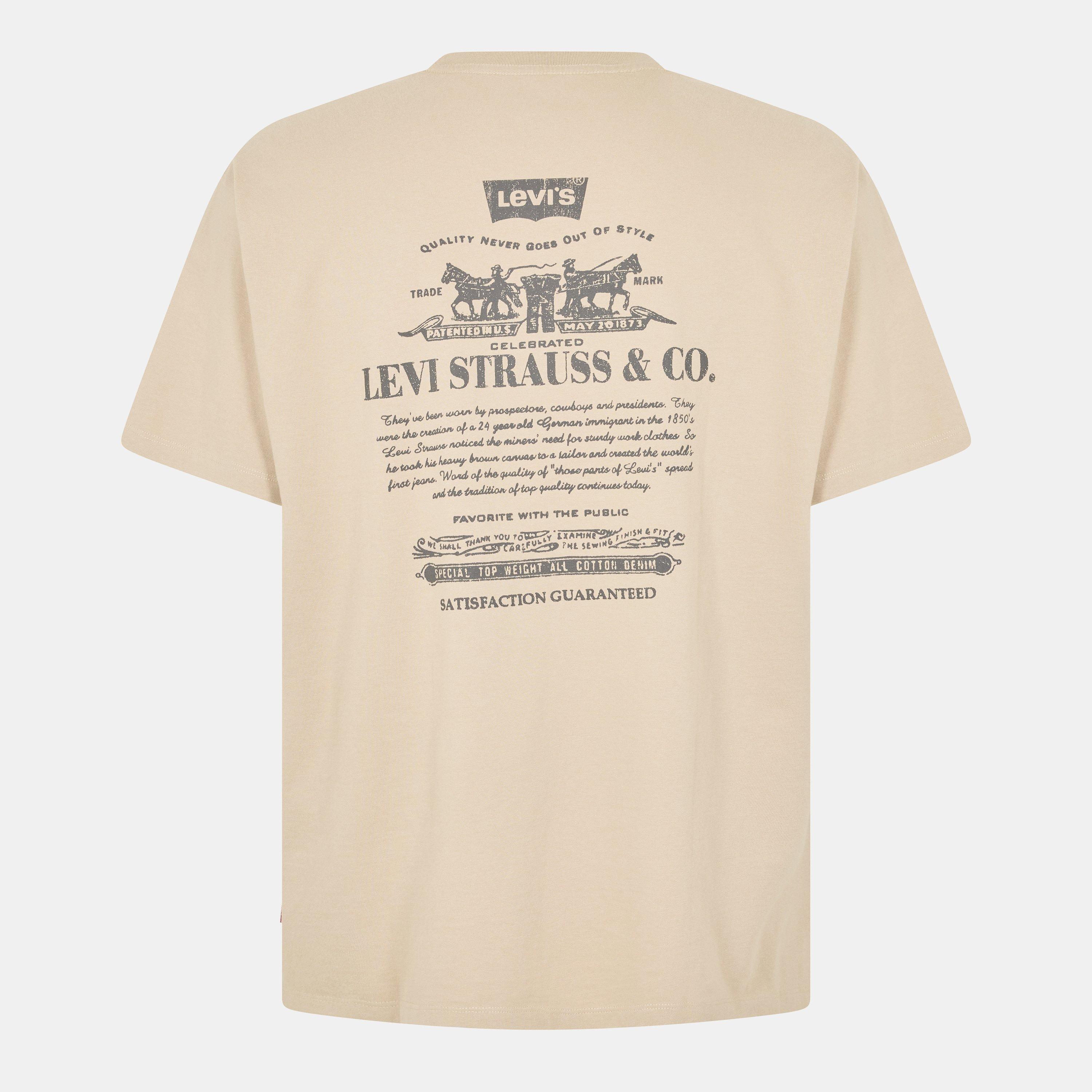 Beige - Levis - Men's Regular Fit Backprint T-Shirt - 2