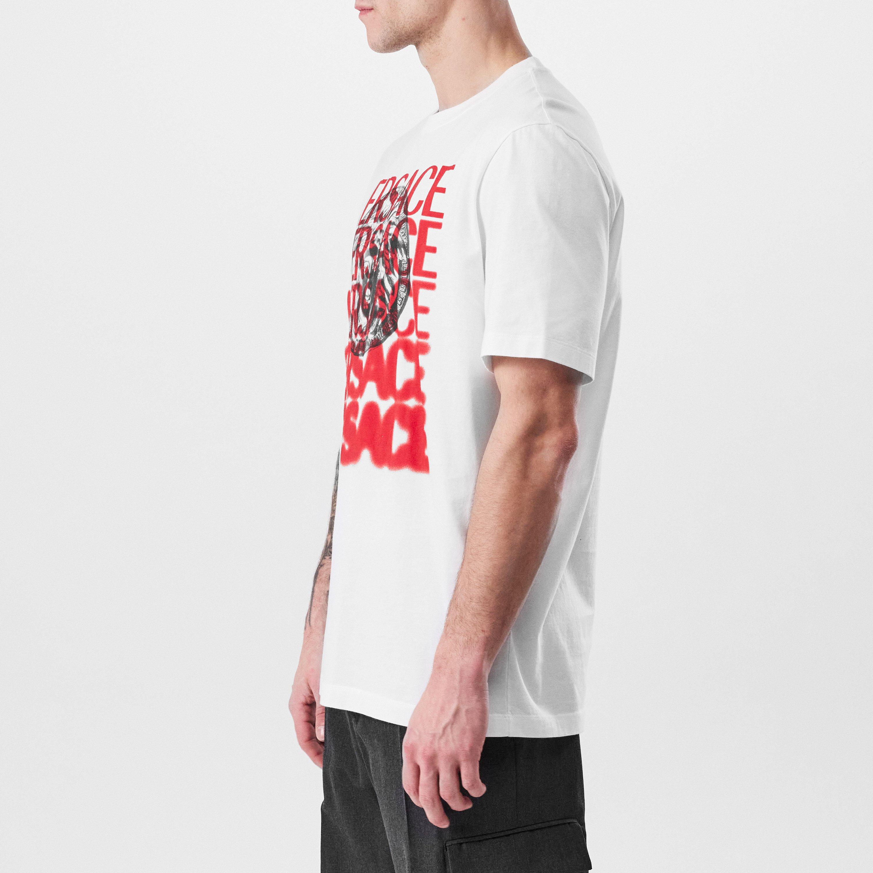 White - Versace - Logo Print T-Shirt - 5