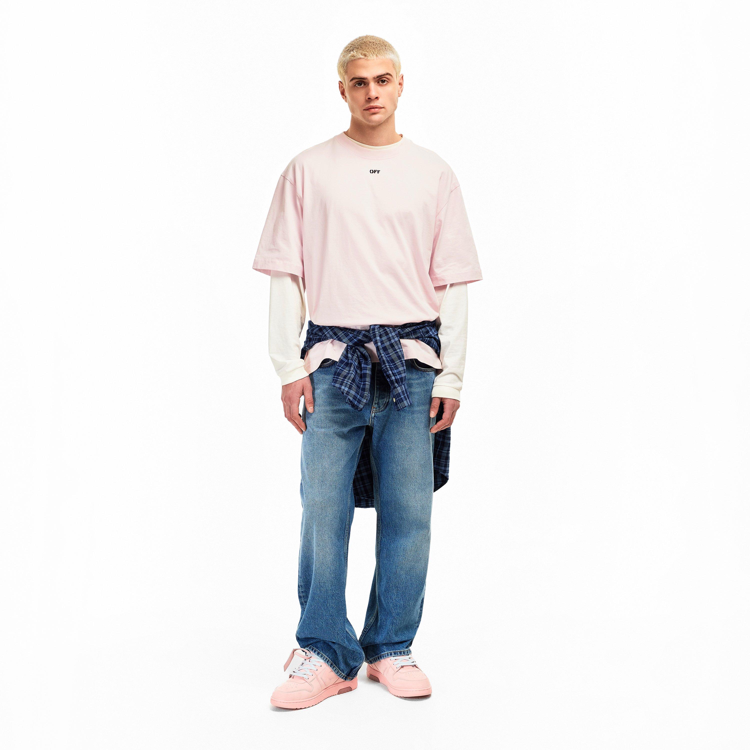  Mauve 6080 - Off White - Men's Paint Arrow Oversized T-Shirt - 6