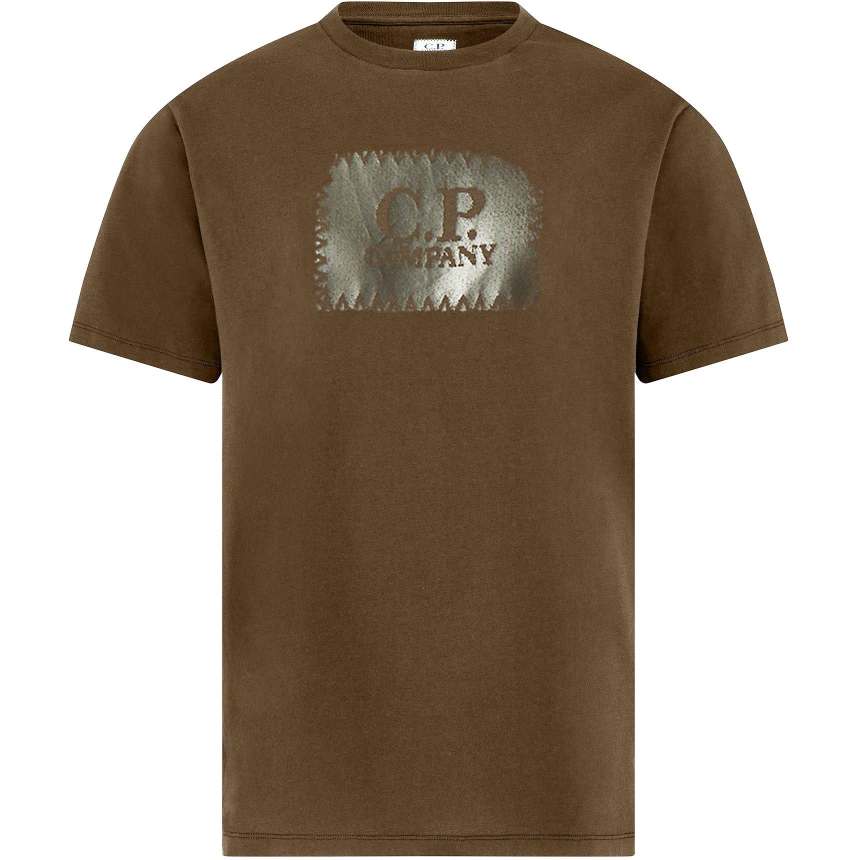 Ivy Green 683 - CP Company - Men's Block Logo Regular Fit T-Shirt - 7