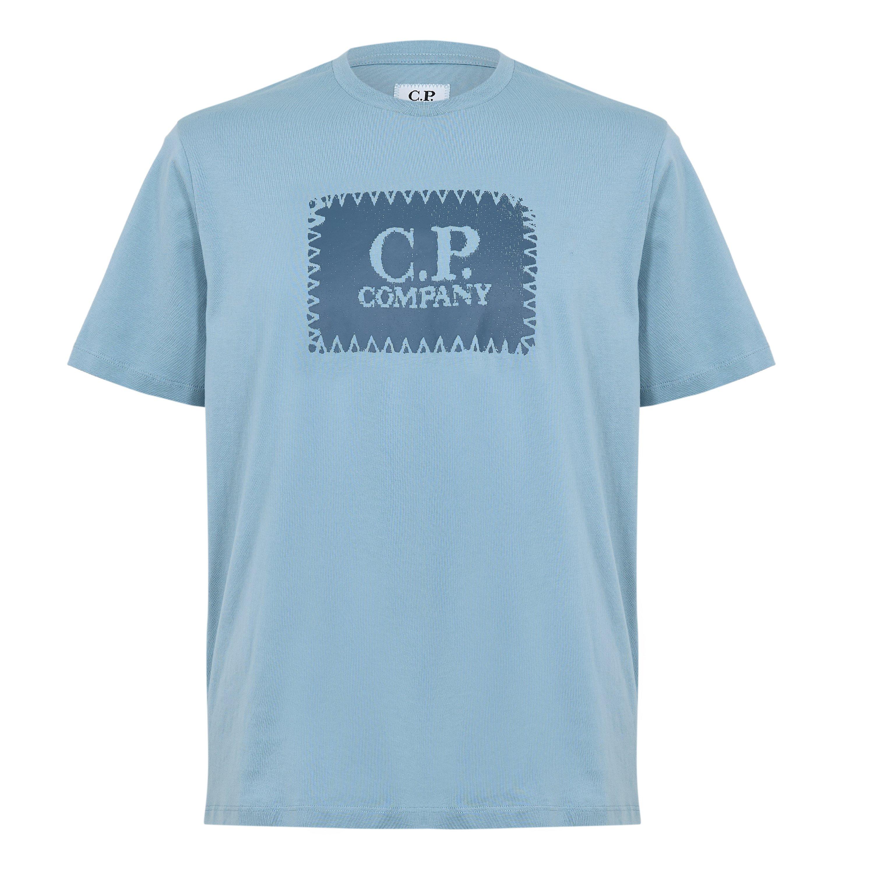 CP Company Men's Block Logo Cotton Short Sleeve T-Shirt
