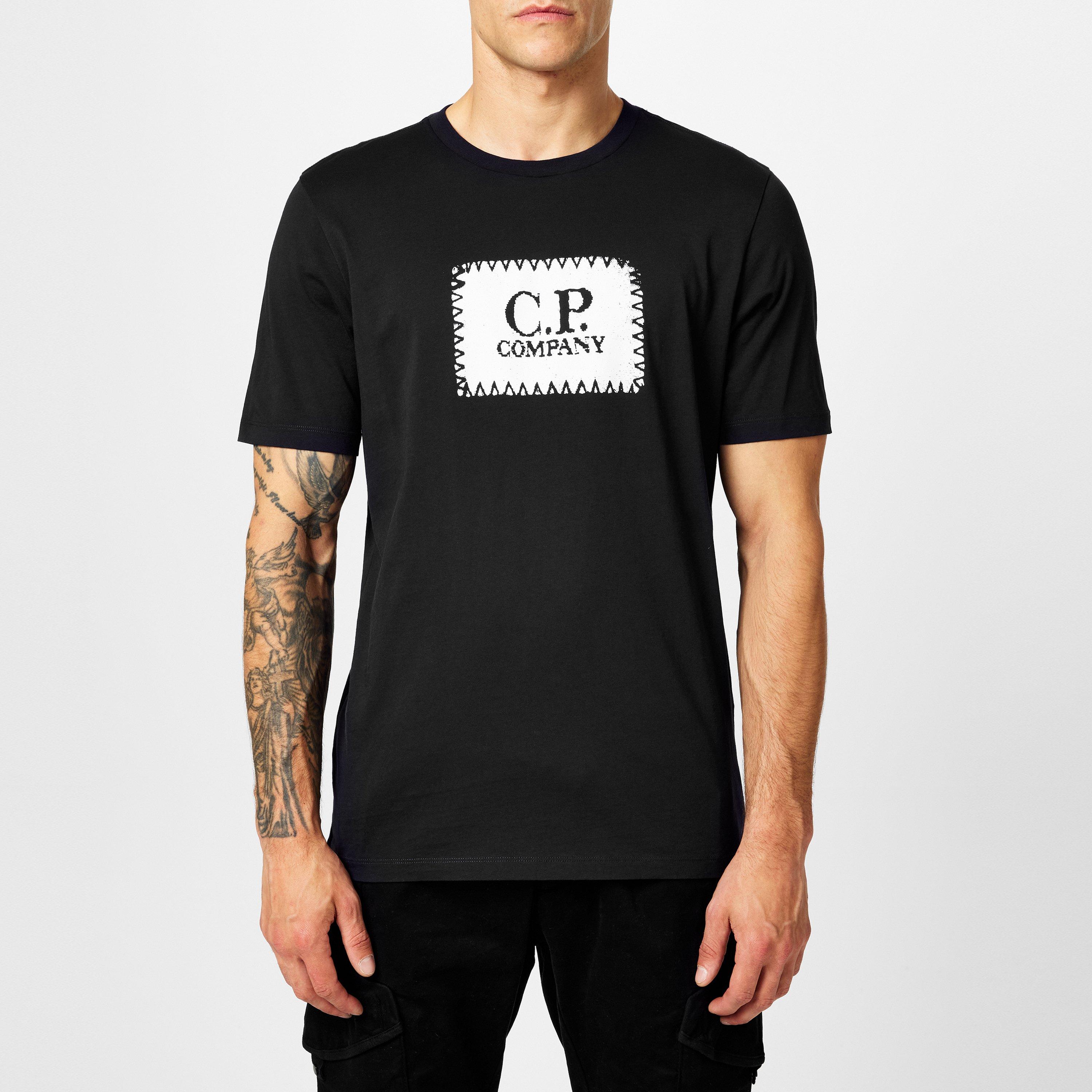 Black 999 - CP Company - Men's Block Logo Regular Fit T-Shirt - 3