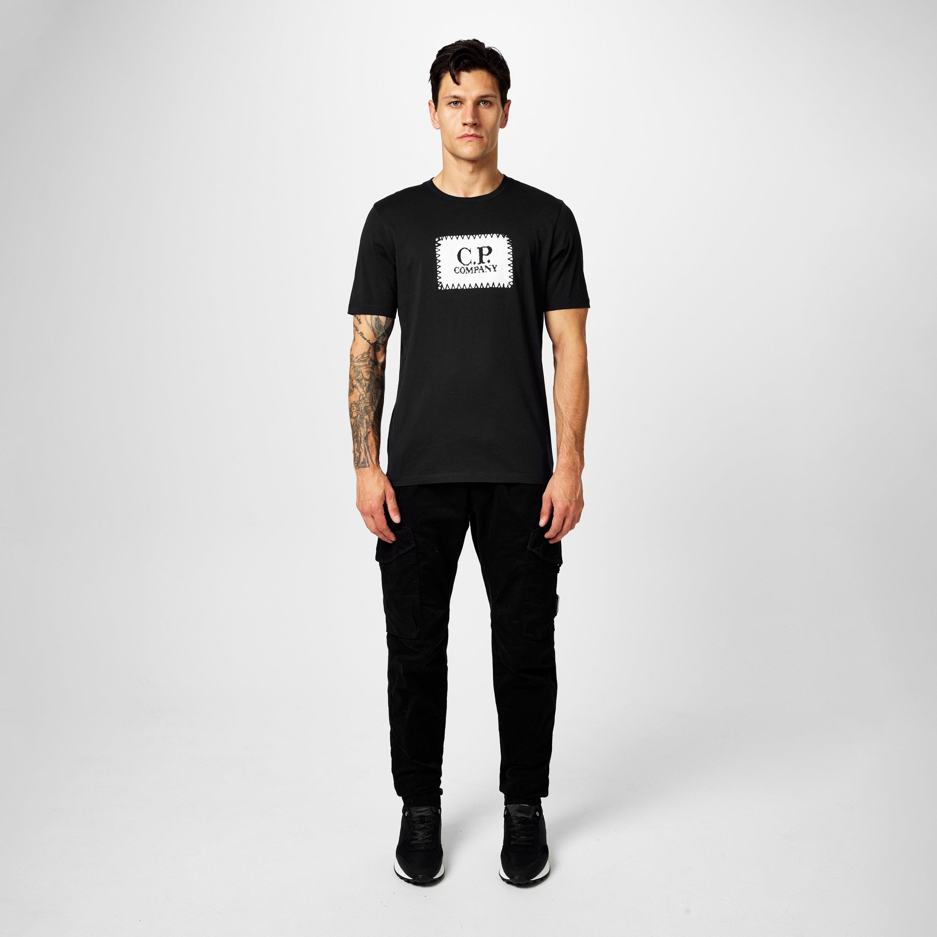 Black 999 - CP Company - Men's Block Logo Regular Fit T-Shirt - 7