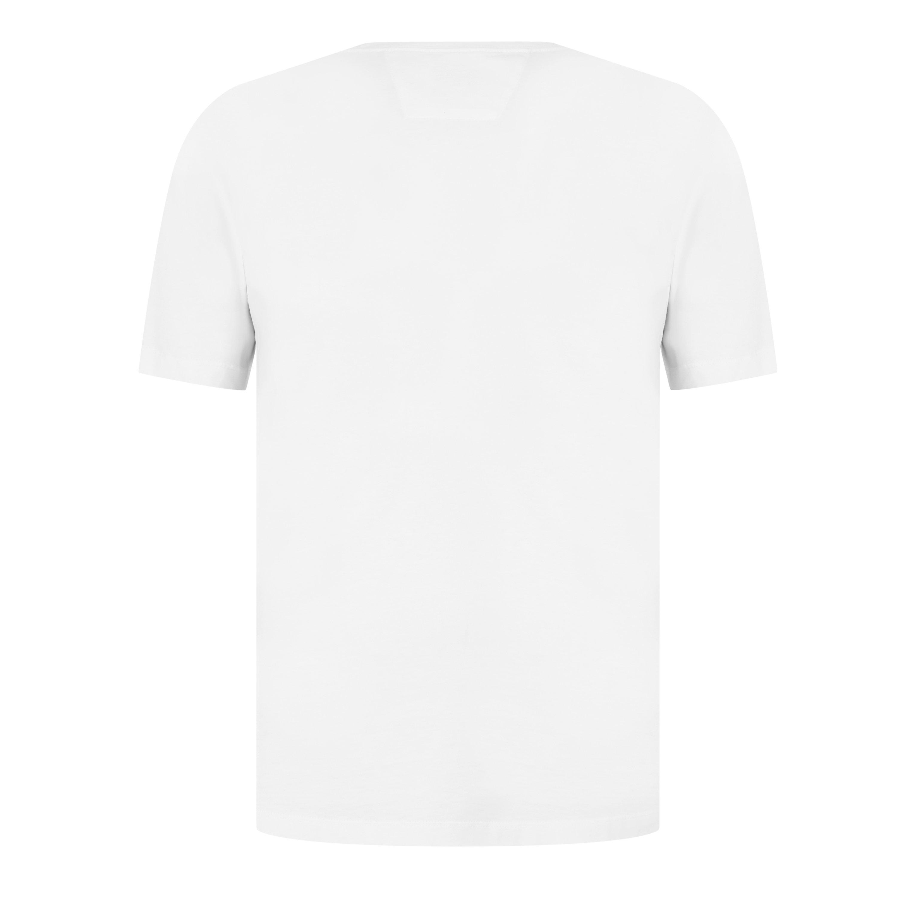 Gauze White 103 - CP Company - Mens Block Logo Regular Fit T-Shirt - 2