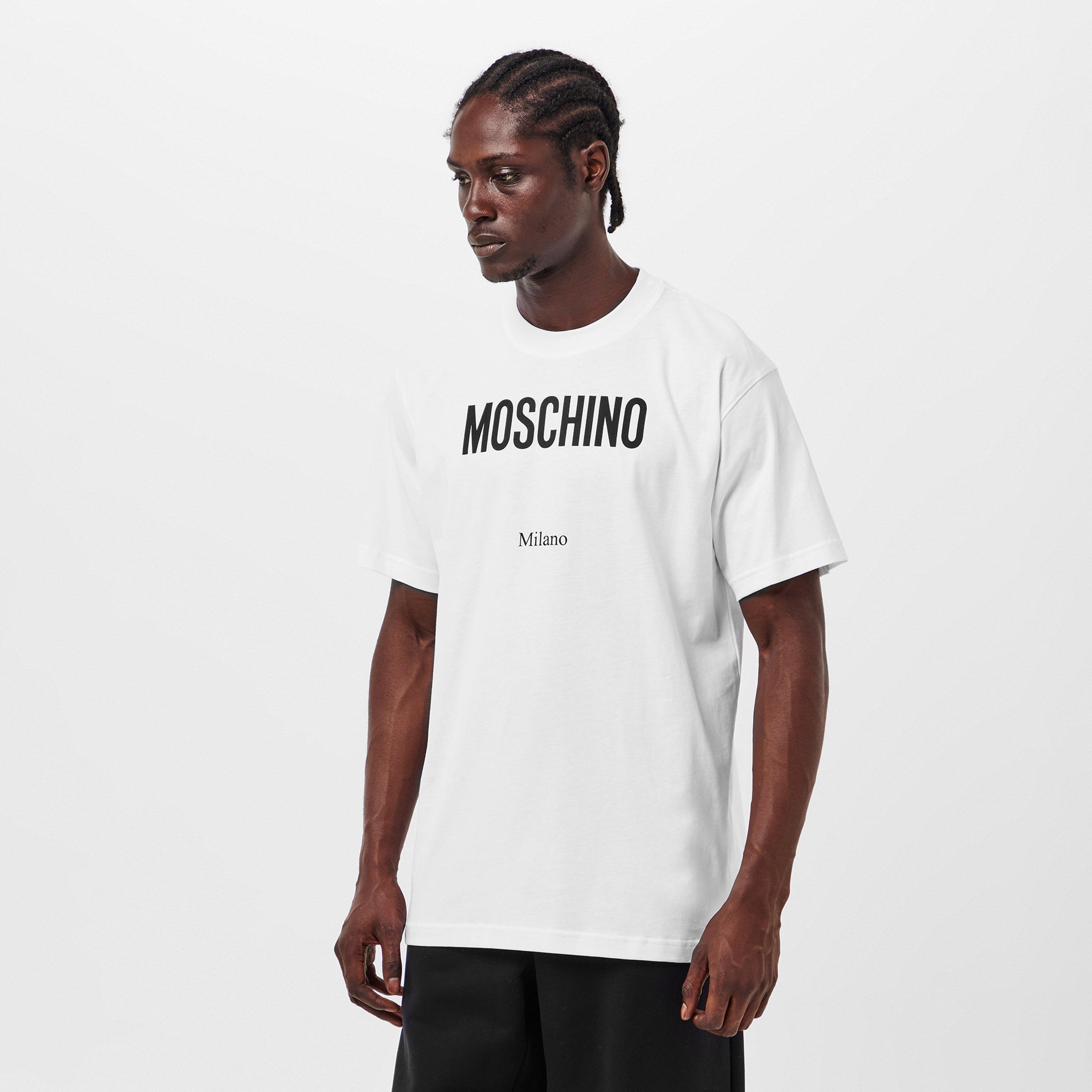 White - Moschino - Men's Milano Regular Fit T-Shirt - 3