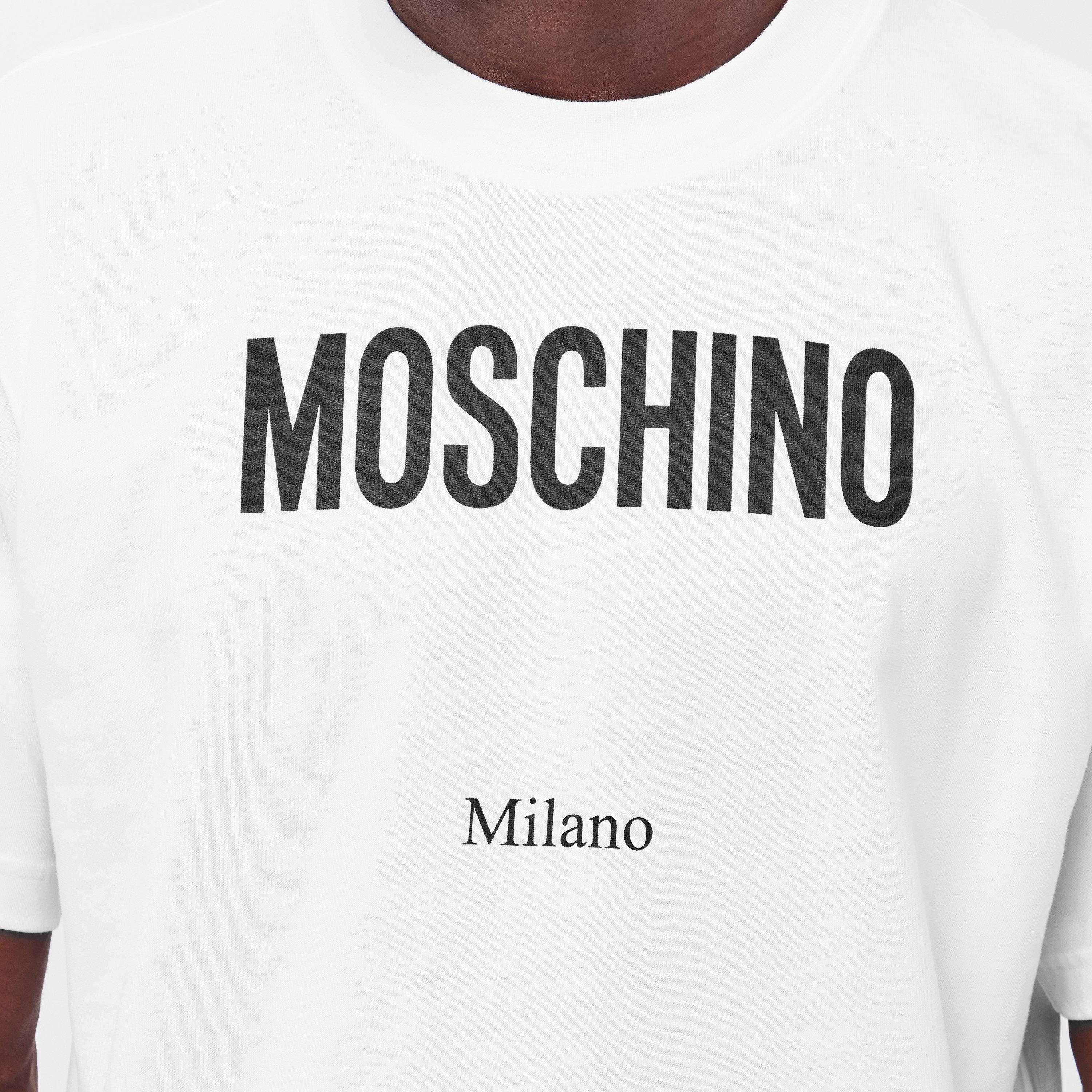 White - Moschino - Men's Milano Regular Fit T-Shirt - 5