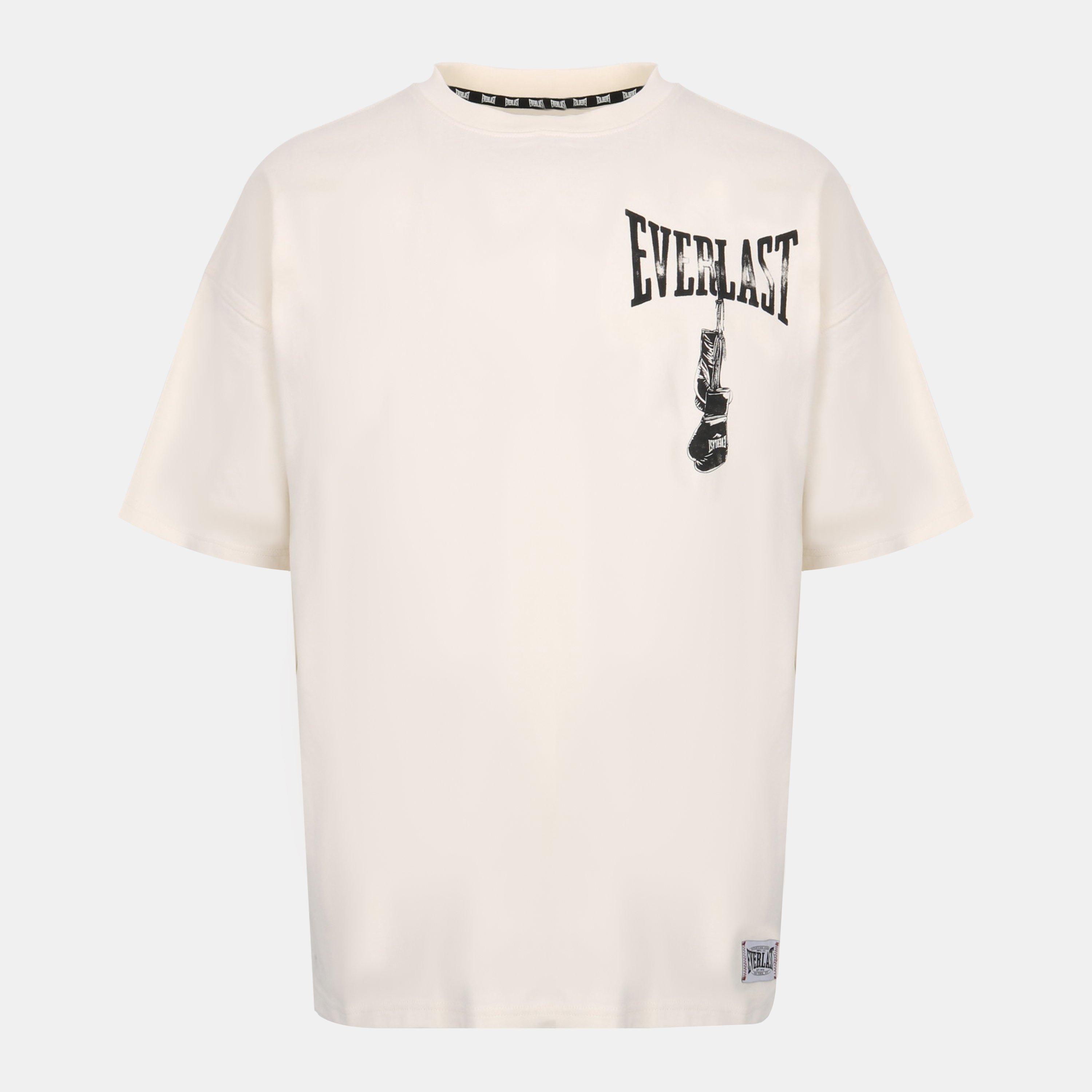 Everlast Men's Cotton Short Sleeve Crew Neck T-Shirt - White - L