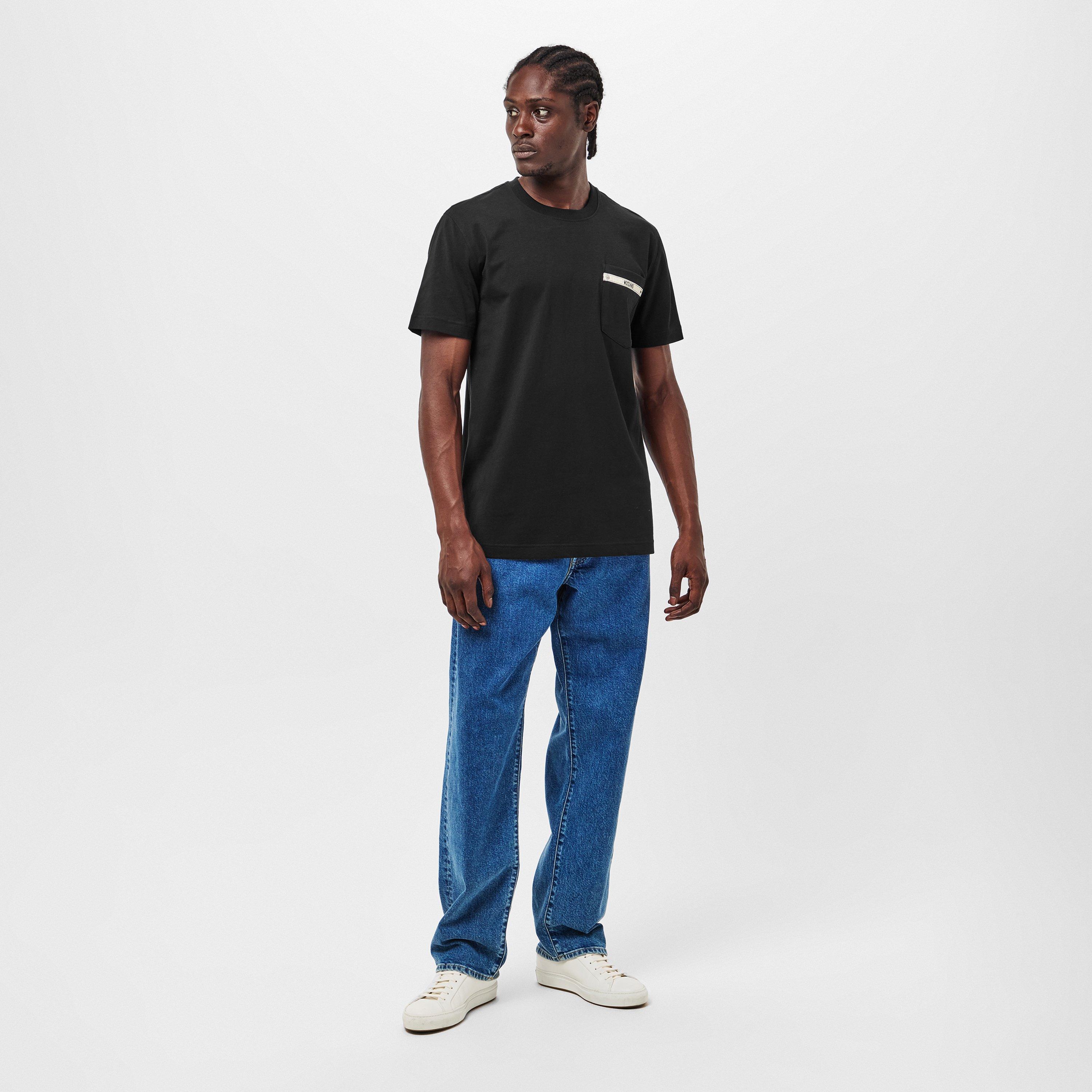 Black - Moschino - Men's Tape Regular Fit T-Shirt - 6