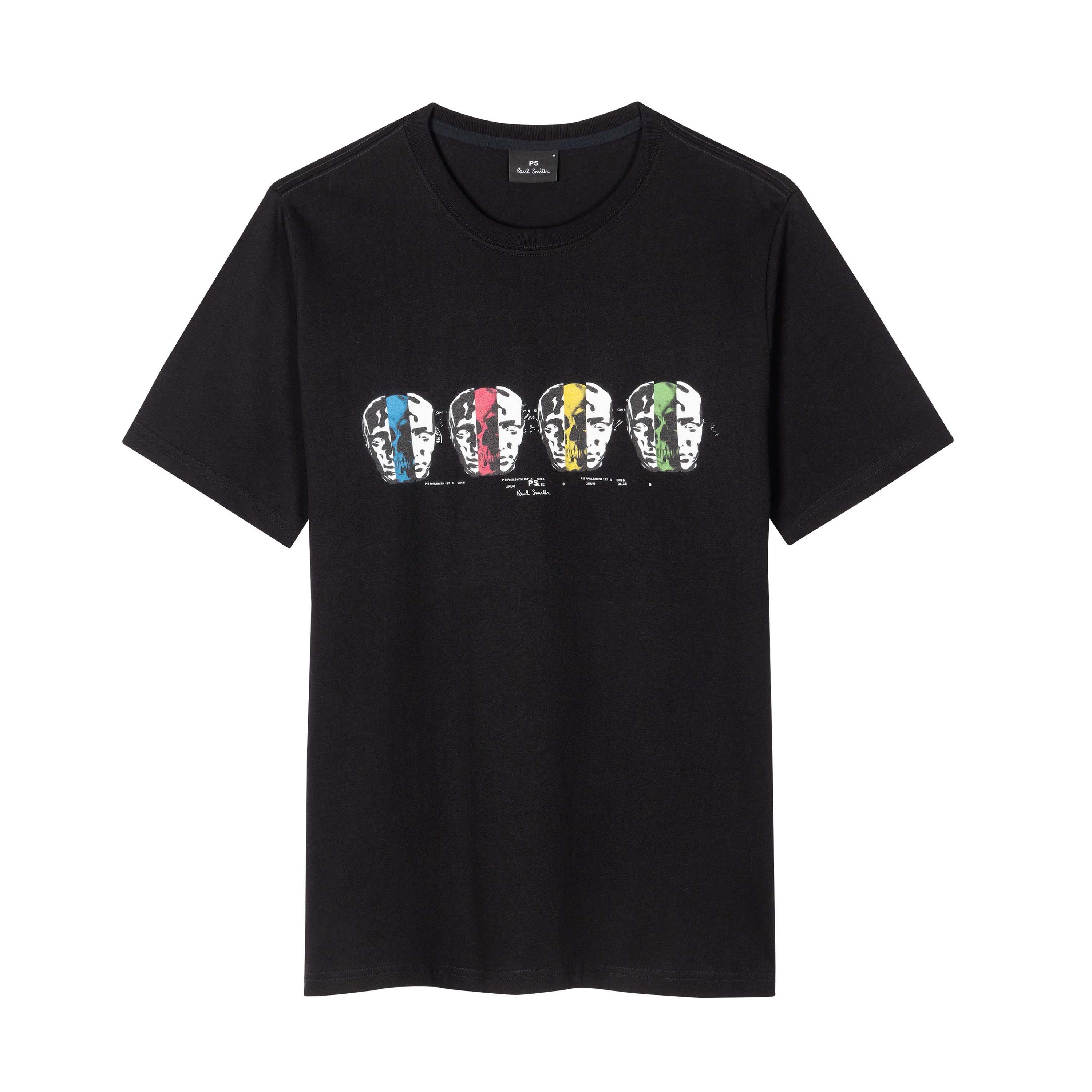 Black 79 - PS Paul Smith - Men's Multi Coloured Skull Regular Fit T-Shirt - 1