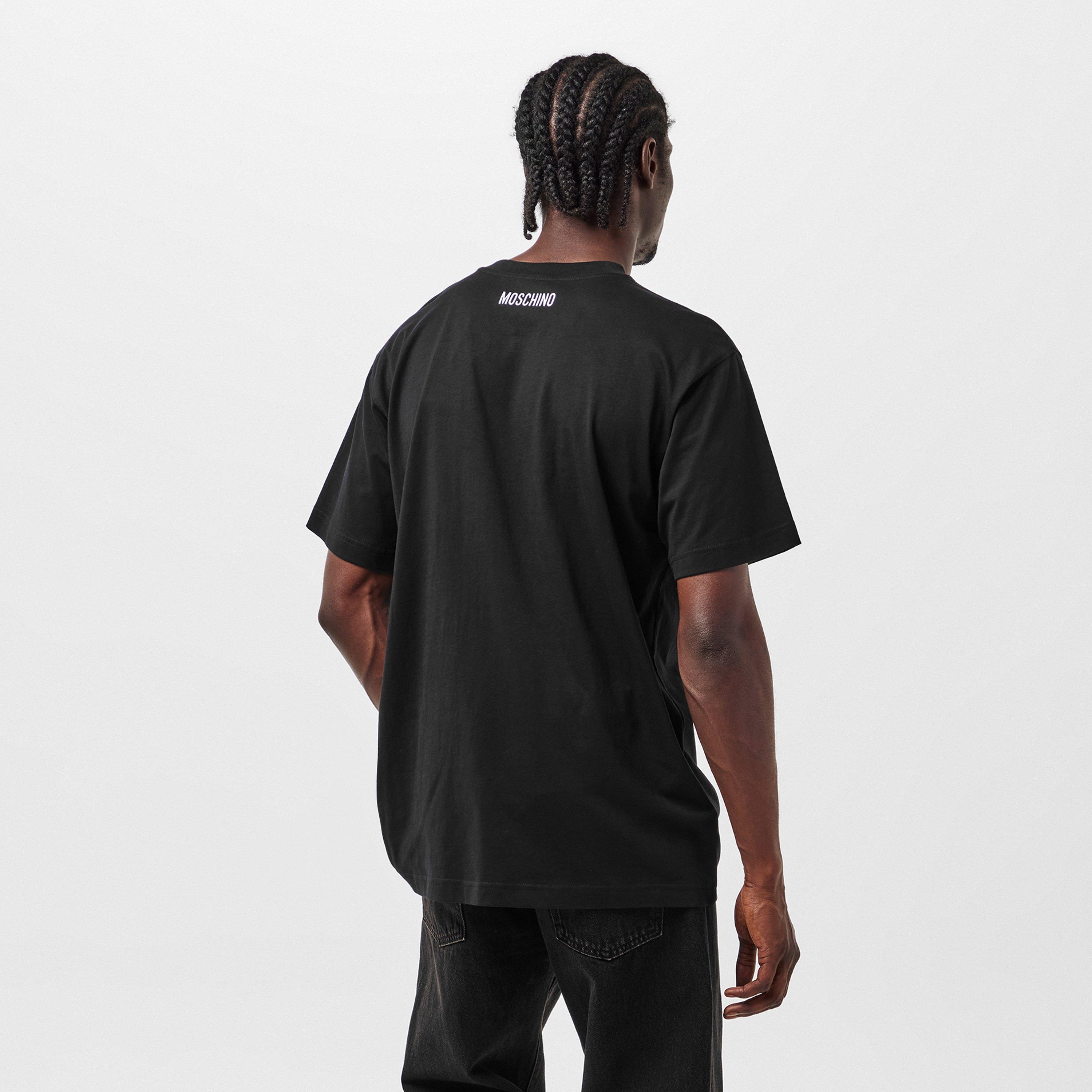 Black - Moschino - Men's Tea Regular Fit T-Shirt - 4