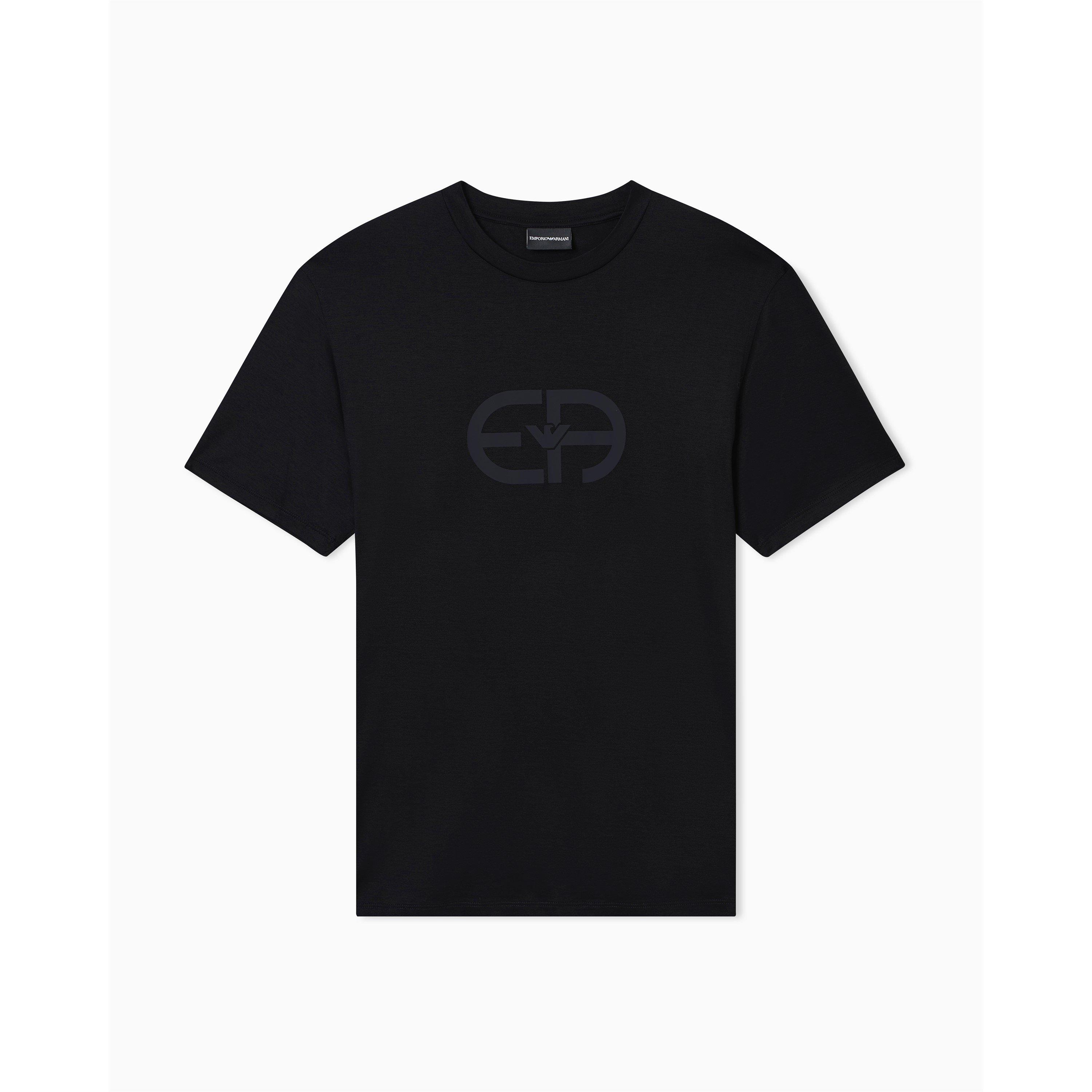 Emporio Armani Men's Cotton T-Shirt - Black Beauty - XL