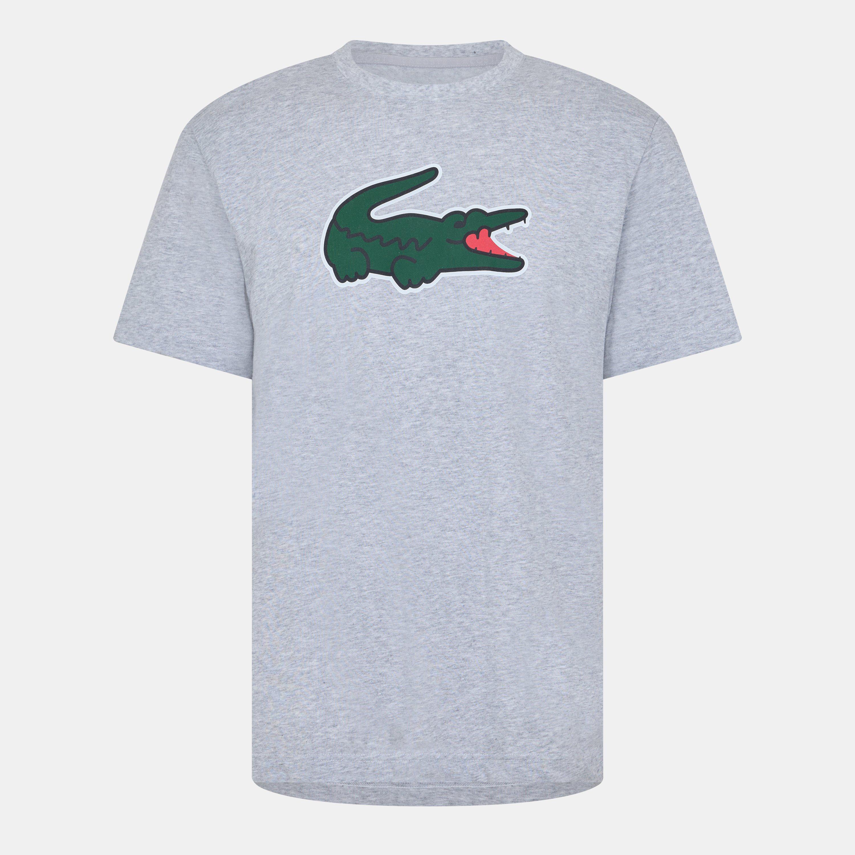 Lacoste Men's Regular Fit T-Shirt - Silver/Green - XS