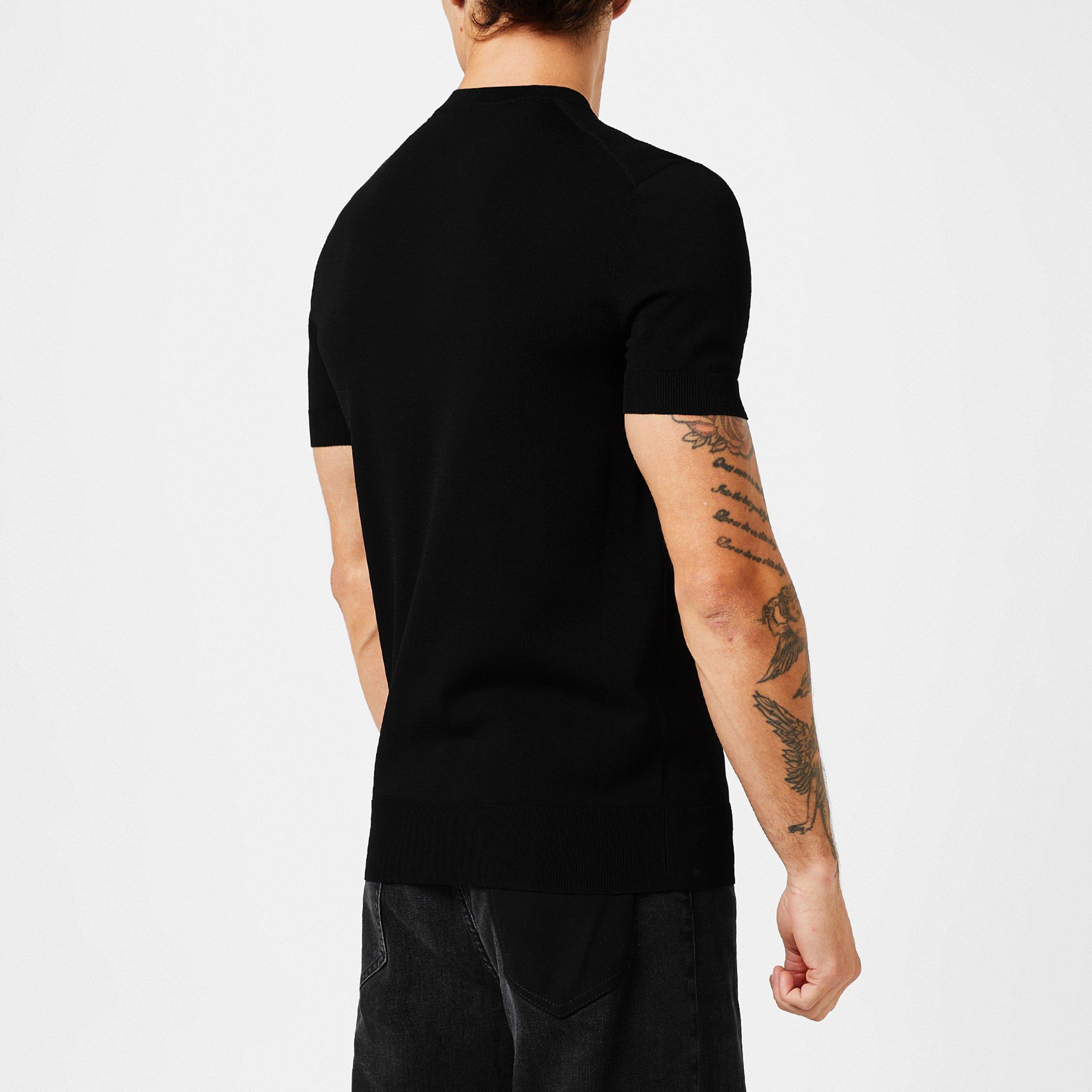 Black - Neil Barrett - Men's Techno Knitted Slim Fit T-Shirt - 2