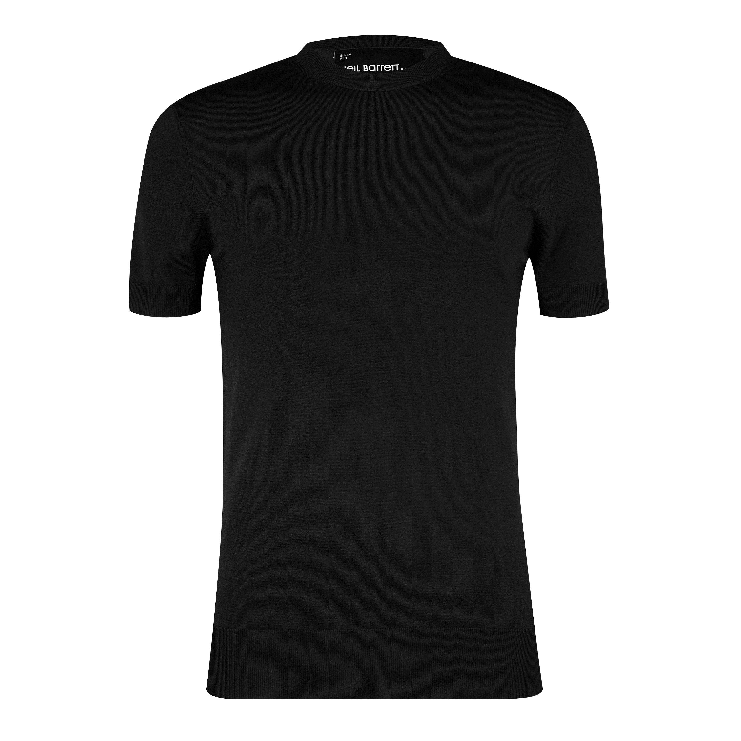 Black - Neil Barrett - Men's Techno Knitted Slim Fit T-Shirt - 5
