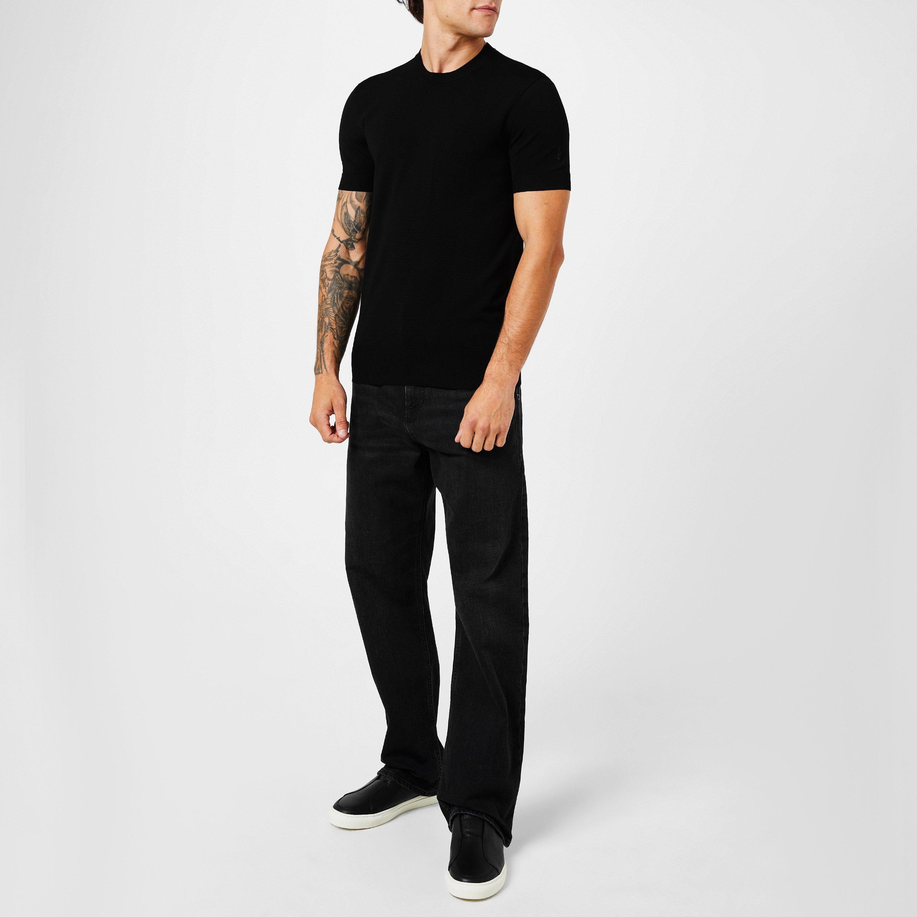 Black - Neil Barrett - Men's Techno Knitted Slim Fit T-Shirt - 4