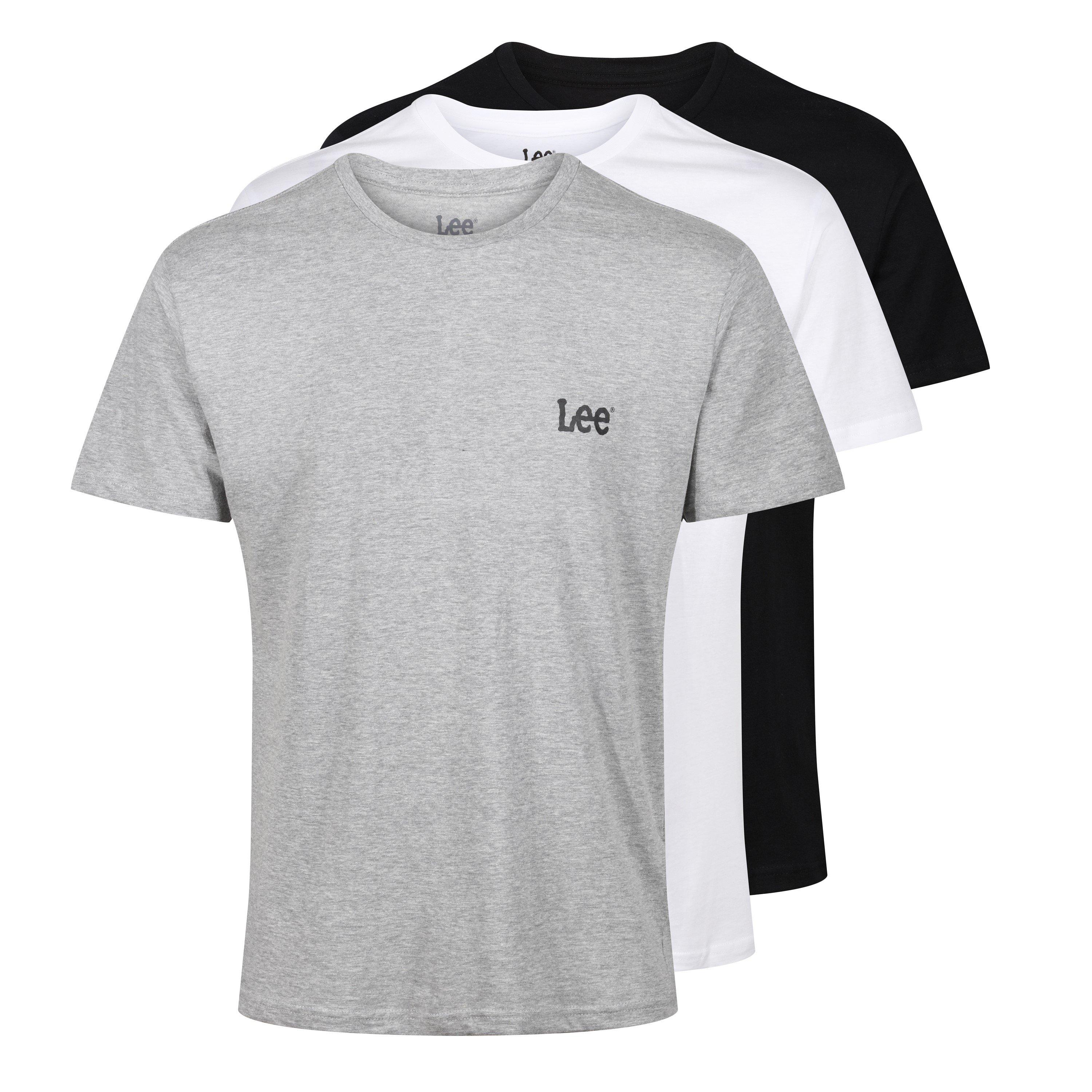 Zwart/Wit - Lee - Lee Mens 3pk T-shirts ARLEN - 1