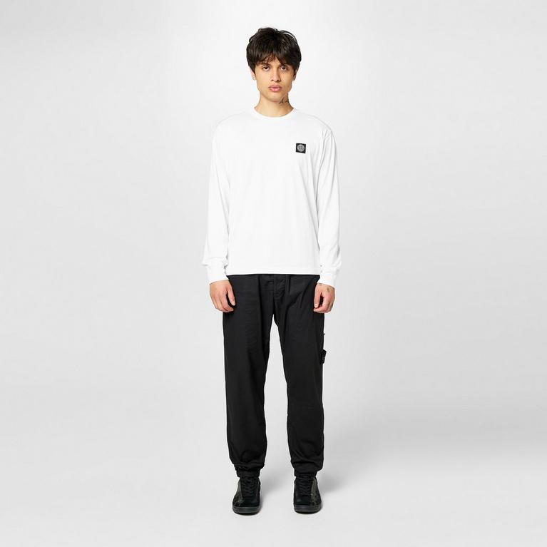 Stone Island | Men'S Logo Cotton Compass Patch Long Sleeve T Stone Island | Men'S Logo Cotton Compass Patch Long Sleeve T