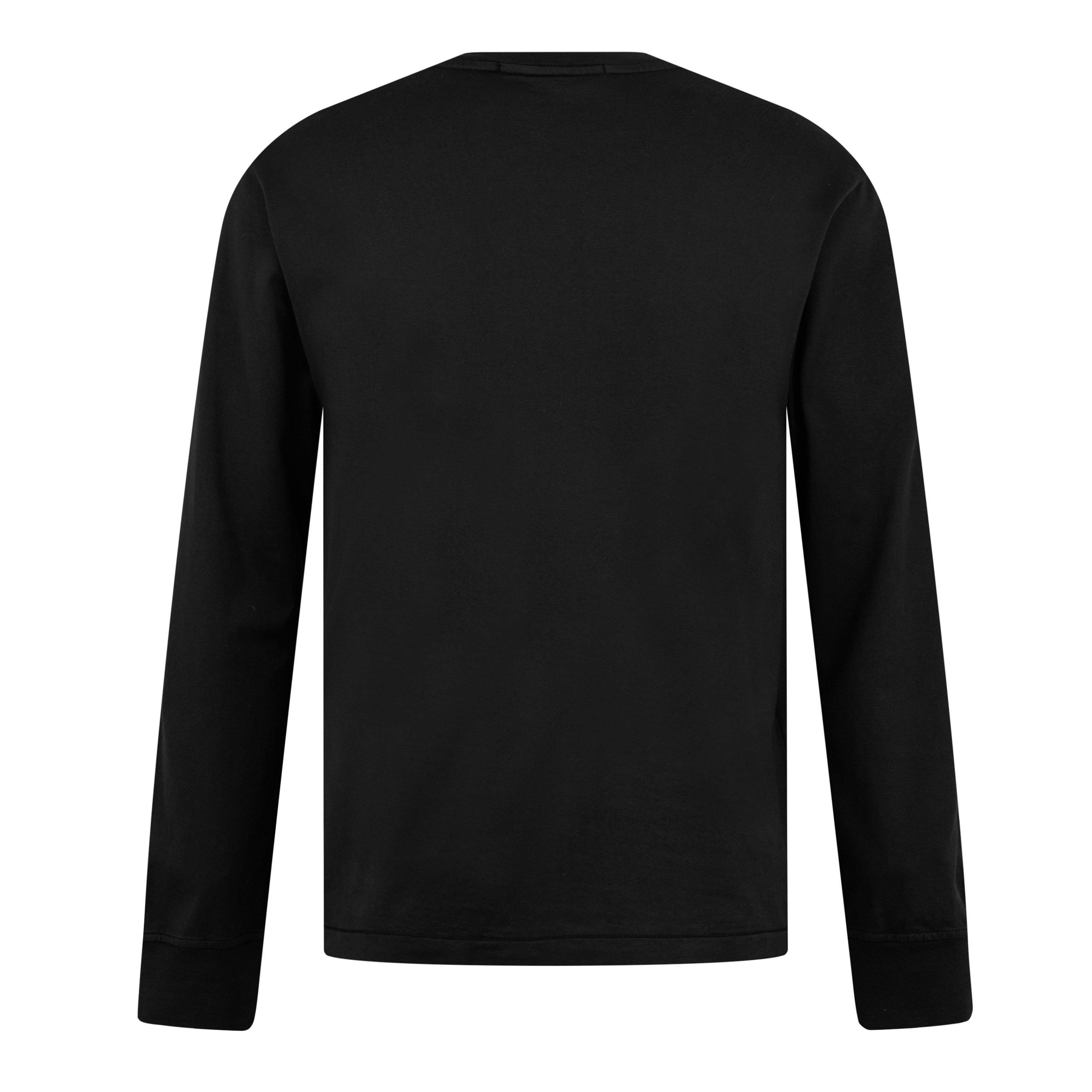 Nero V0029 - Stone Island - Men's Logo Cotton Compass Patch Long Sleeve T-Shirt - 8