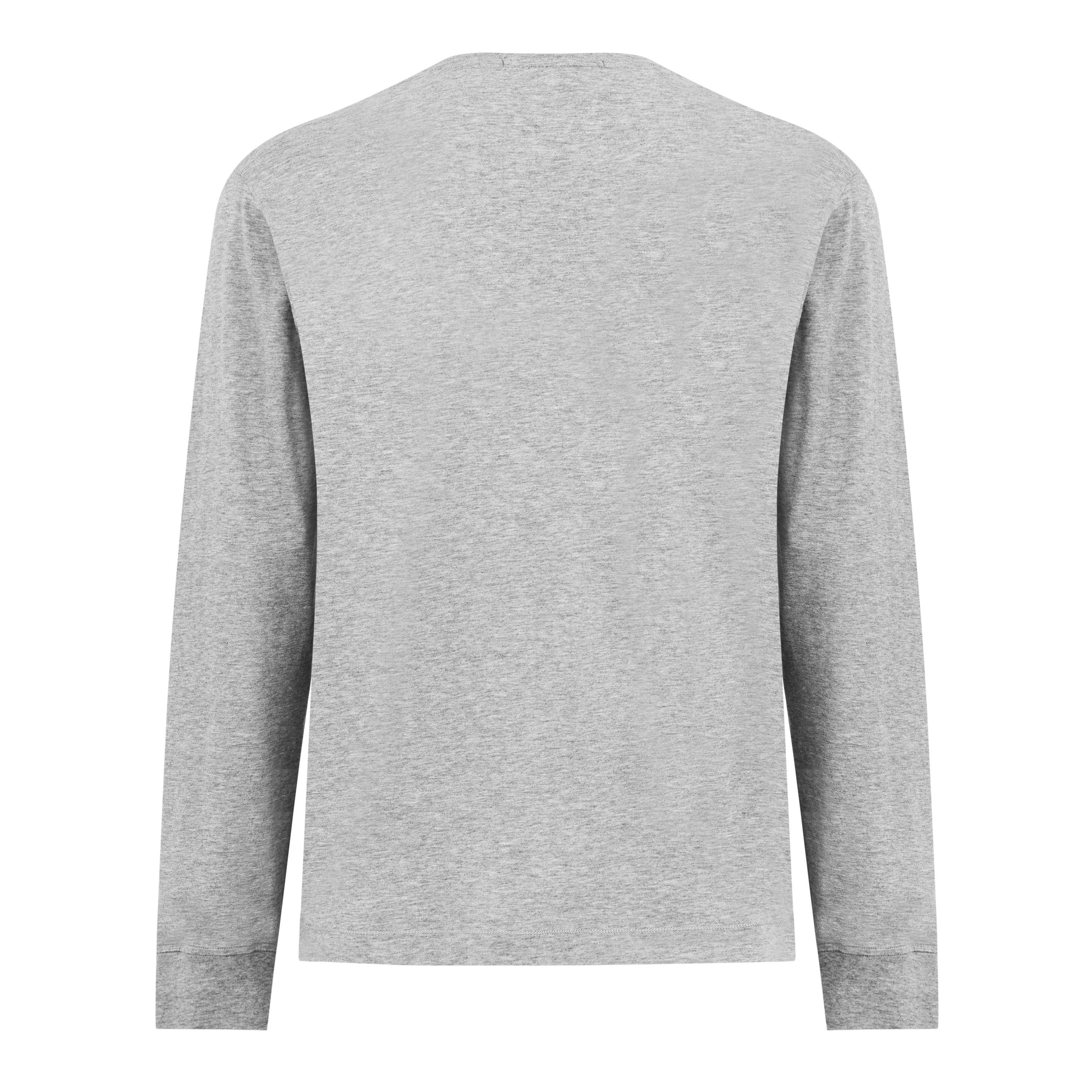 Grey Mrl A0M64 - Stone Island - Men's Logo Cotton Compass Patch Long Sleeve T-Shirt - 2