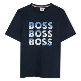 Boss Multi Logo T Shirt Juniors