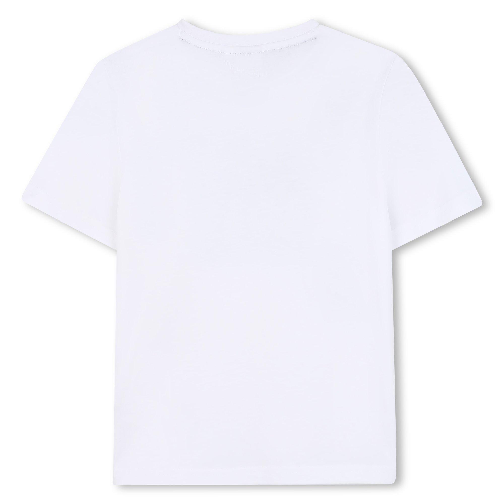 Weiß - Boss - Kids Woven Cloud Logo T-Shirt - 2