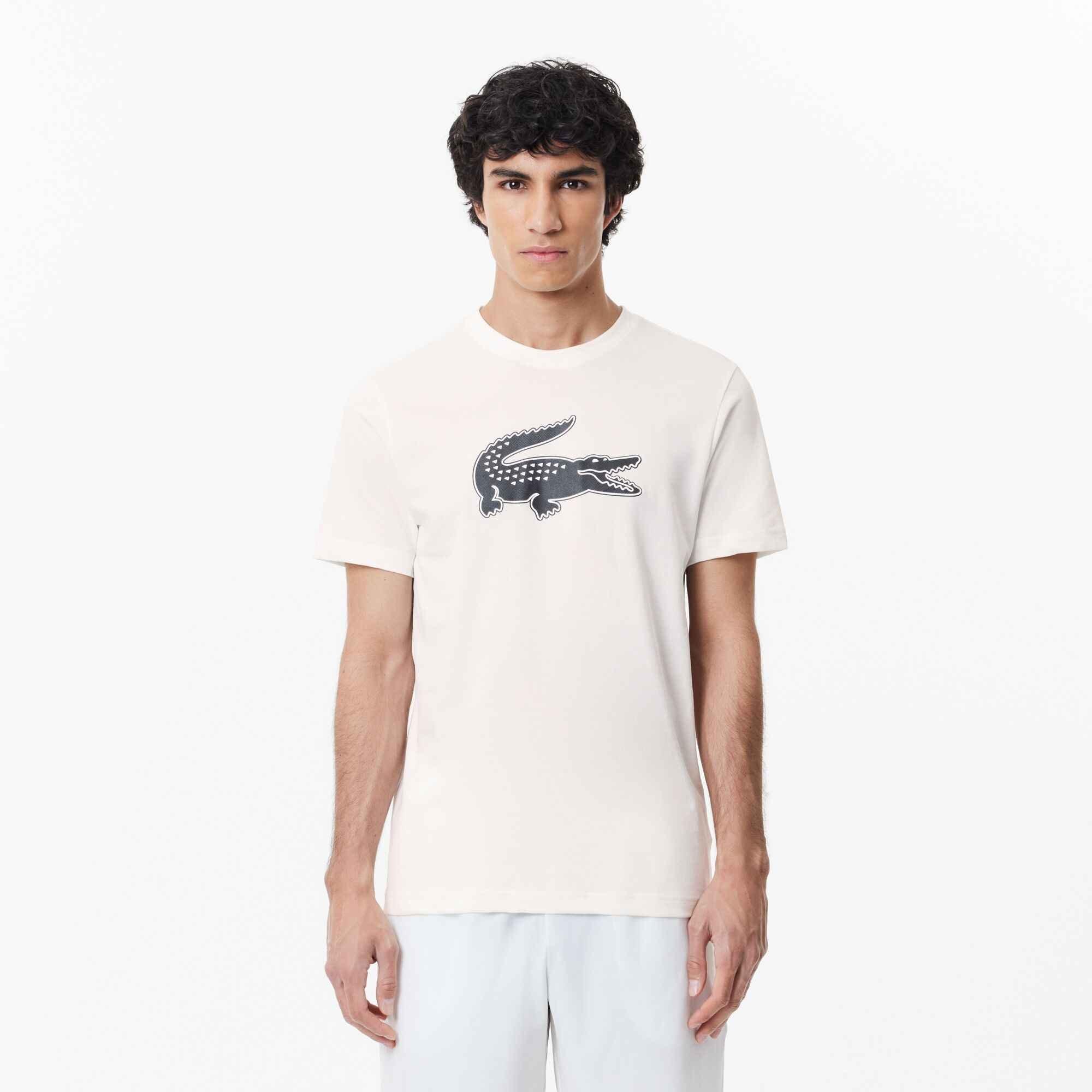 White AU8 - Lacoste - Large Croc II T Shirt - 2