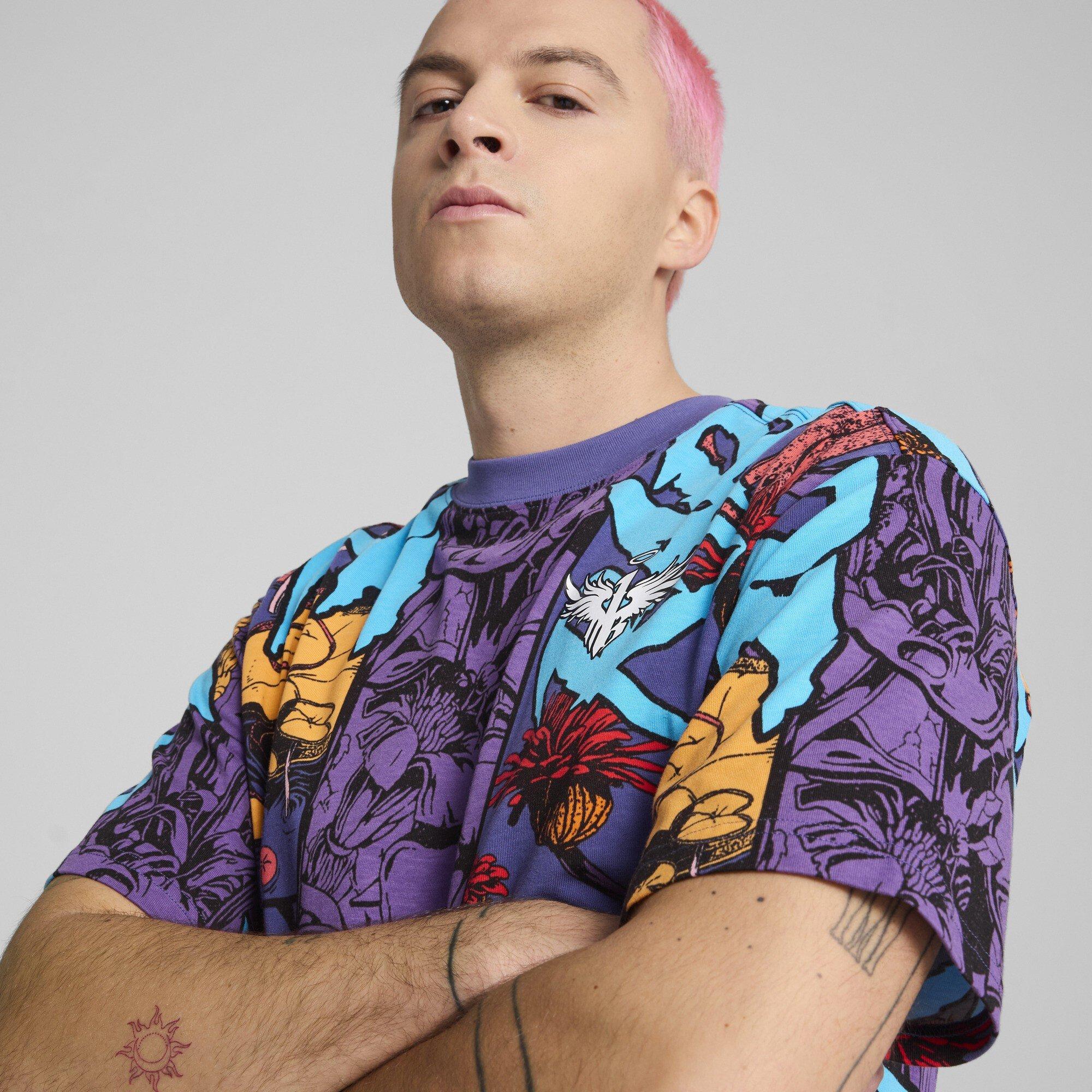 Blue Crystal - Puma - Melo Phoenix Aop Tee T-Shirt Mens - 6