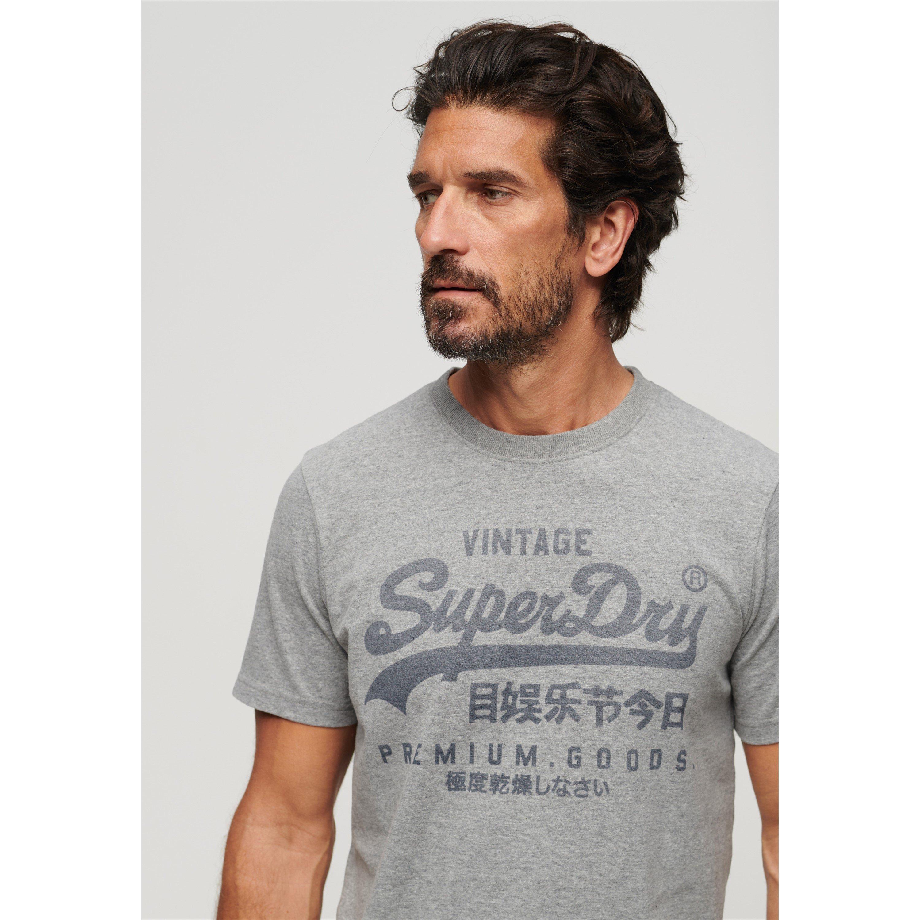 Asgrijs - Superdry - Men's Classic Heritage Regular Fit T-Shirt - 1