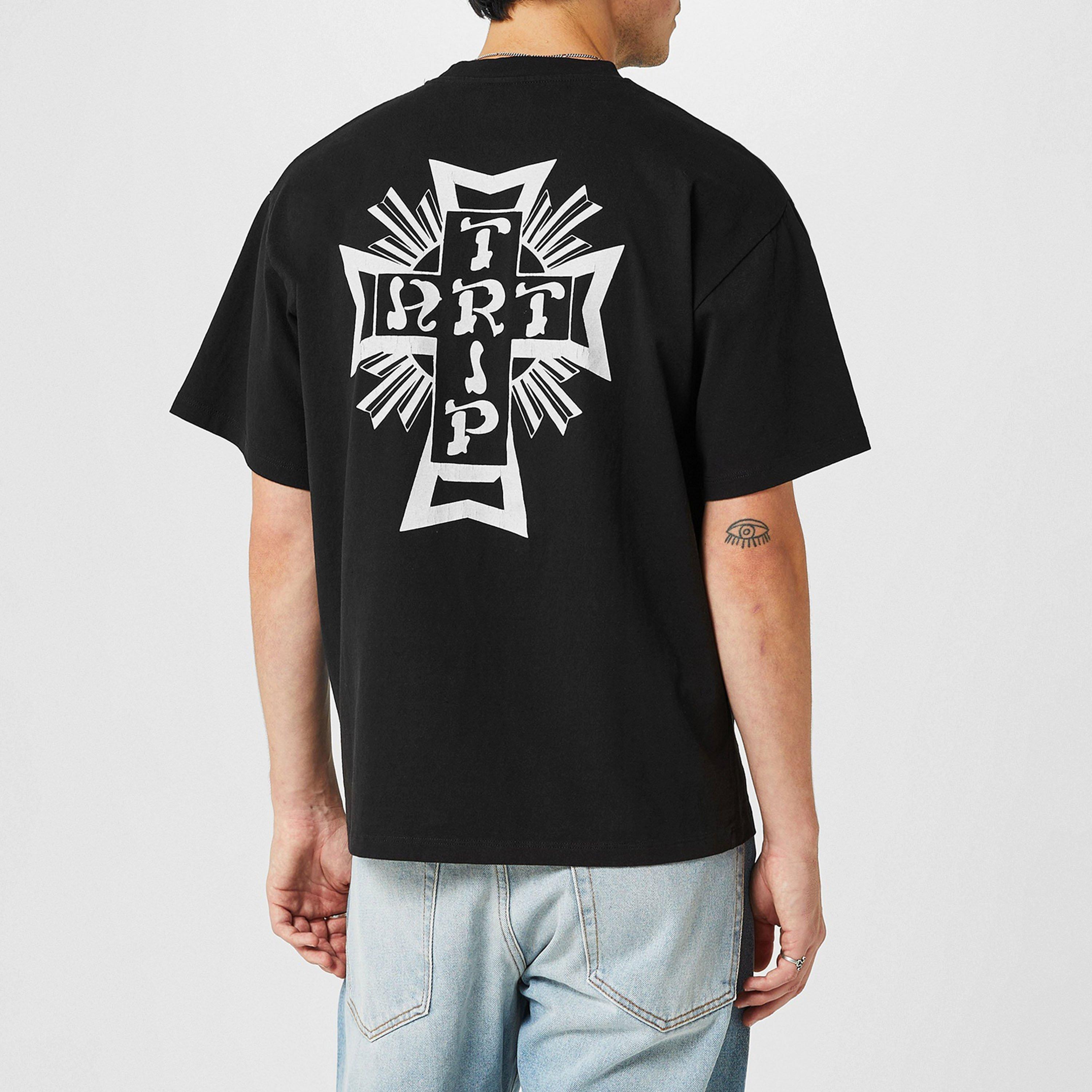 Yllw/Blk - Aries - Vintage Lords Of Art Trip Ss Tee - 2