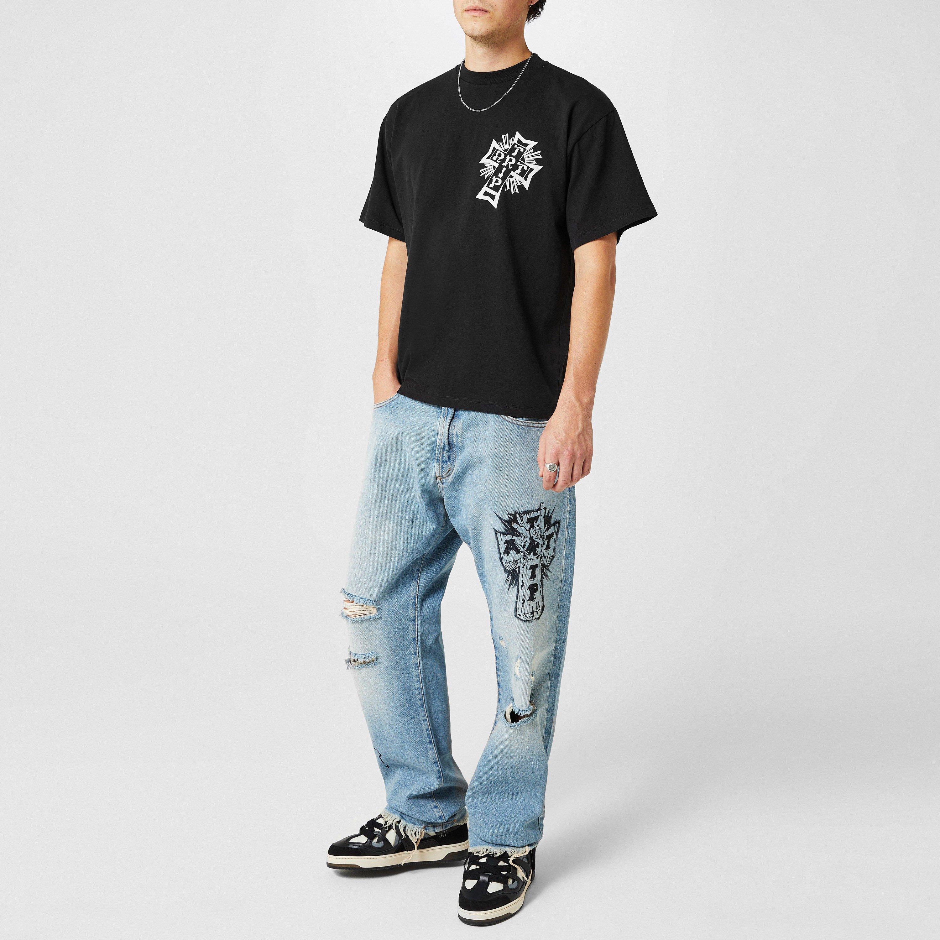 Yllw/Blk - Aries - Vintage Lords Of Art Trip Ss Tee - 4