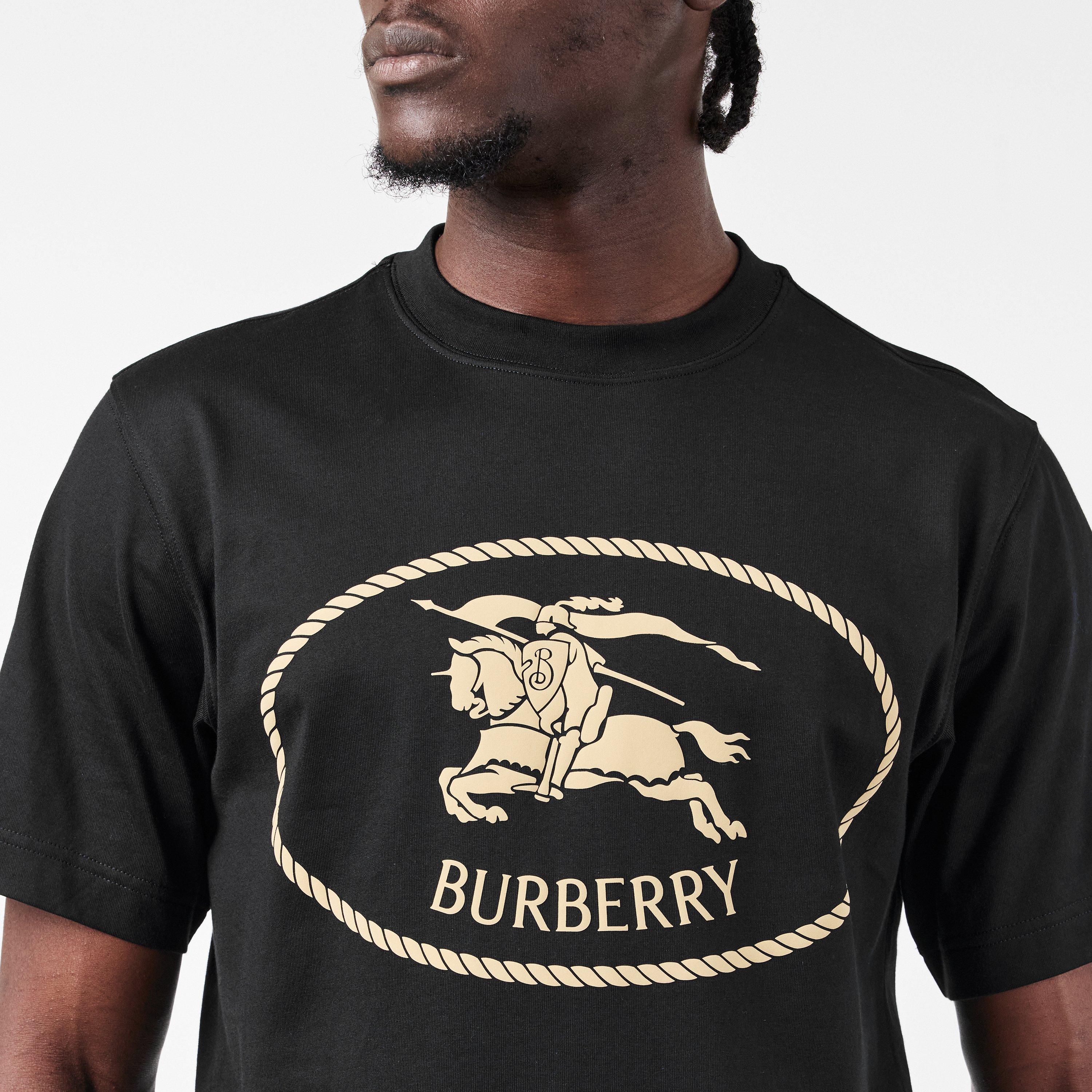 Black - Burberry - Men's Regular Fit T-Shirt - 5