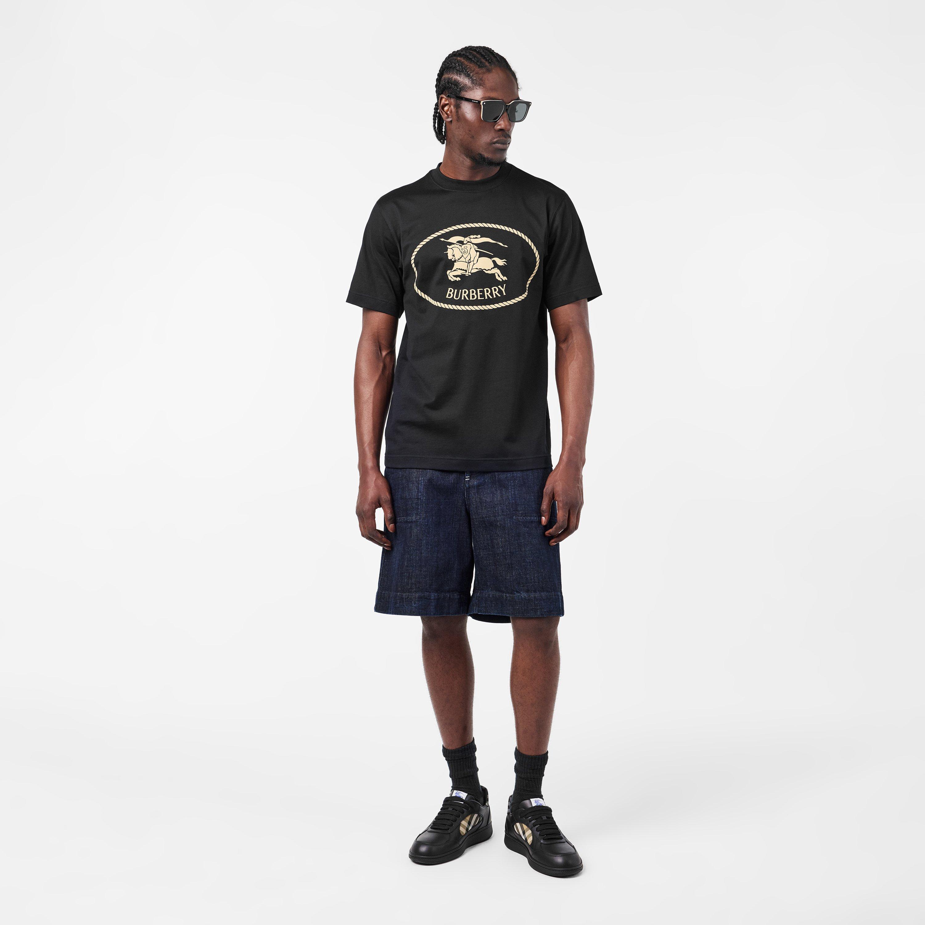 Black - Burberry - Men's Regular Fit T-Shirt - 6