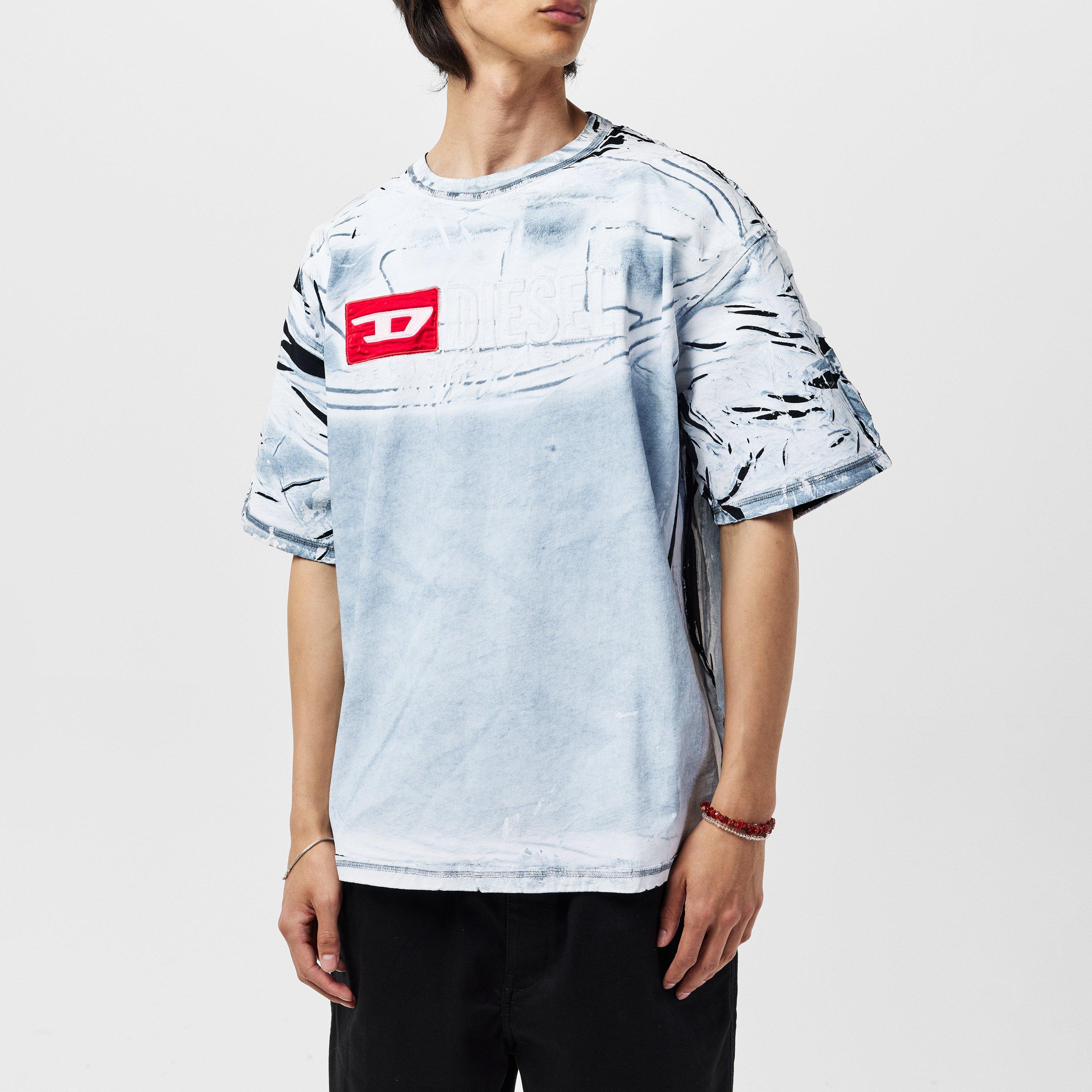 Grey - Diesel - Men's Ox Regular Fit T-Shirt - 3