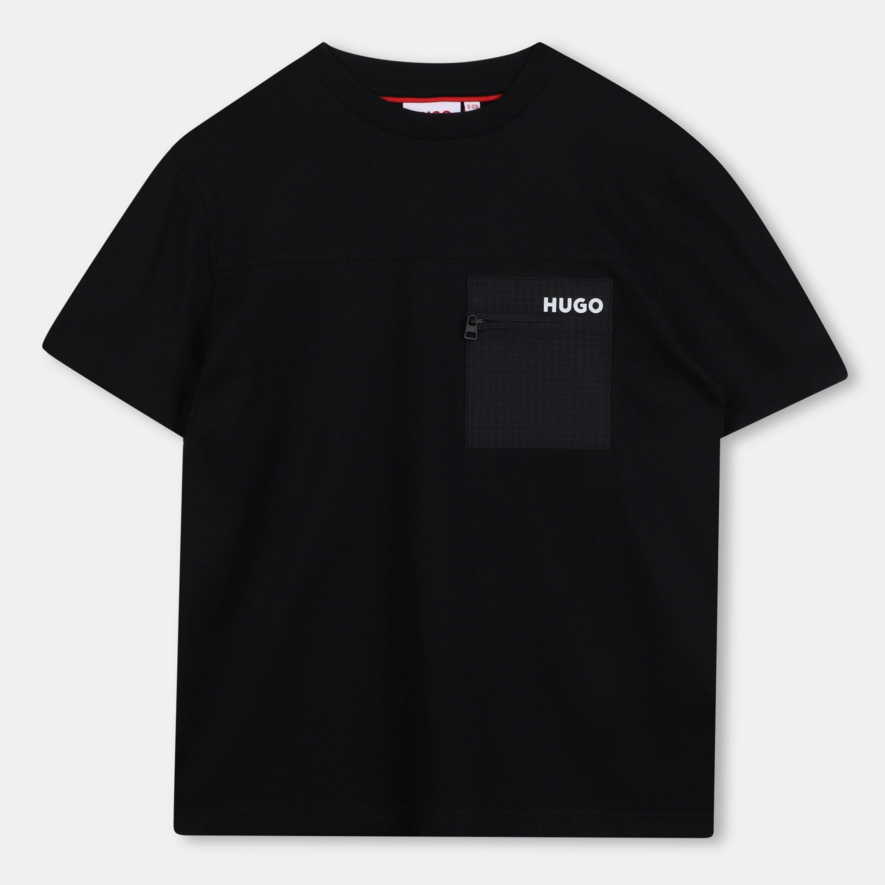 Hugo Boys Kids' Pocket T-Shirt - Black 09B - 14Y