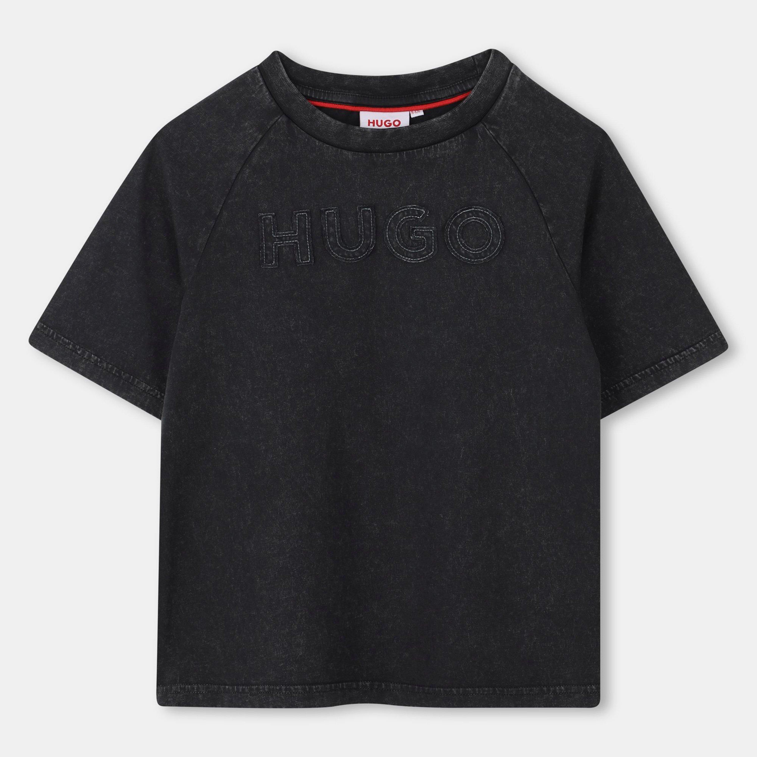 Hugo  Black 09B Kids' Logo T-Shirt - 8Y