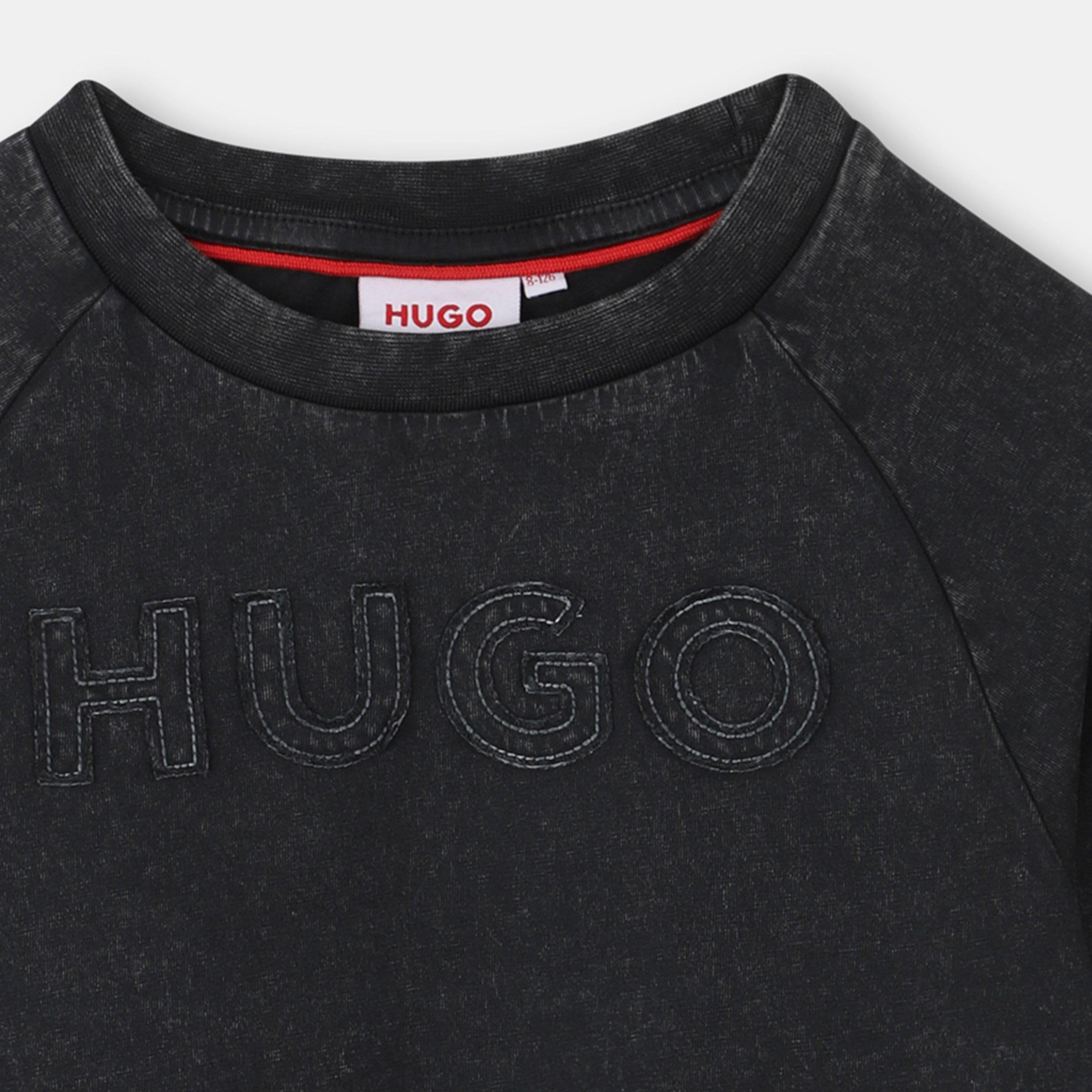 Zwart 09B - Hugo - Hugo Logo T-Shirt Jn54 - 3