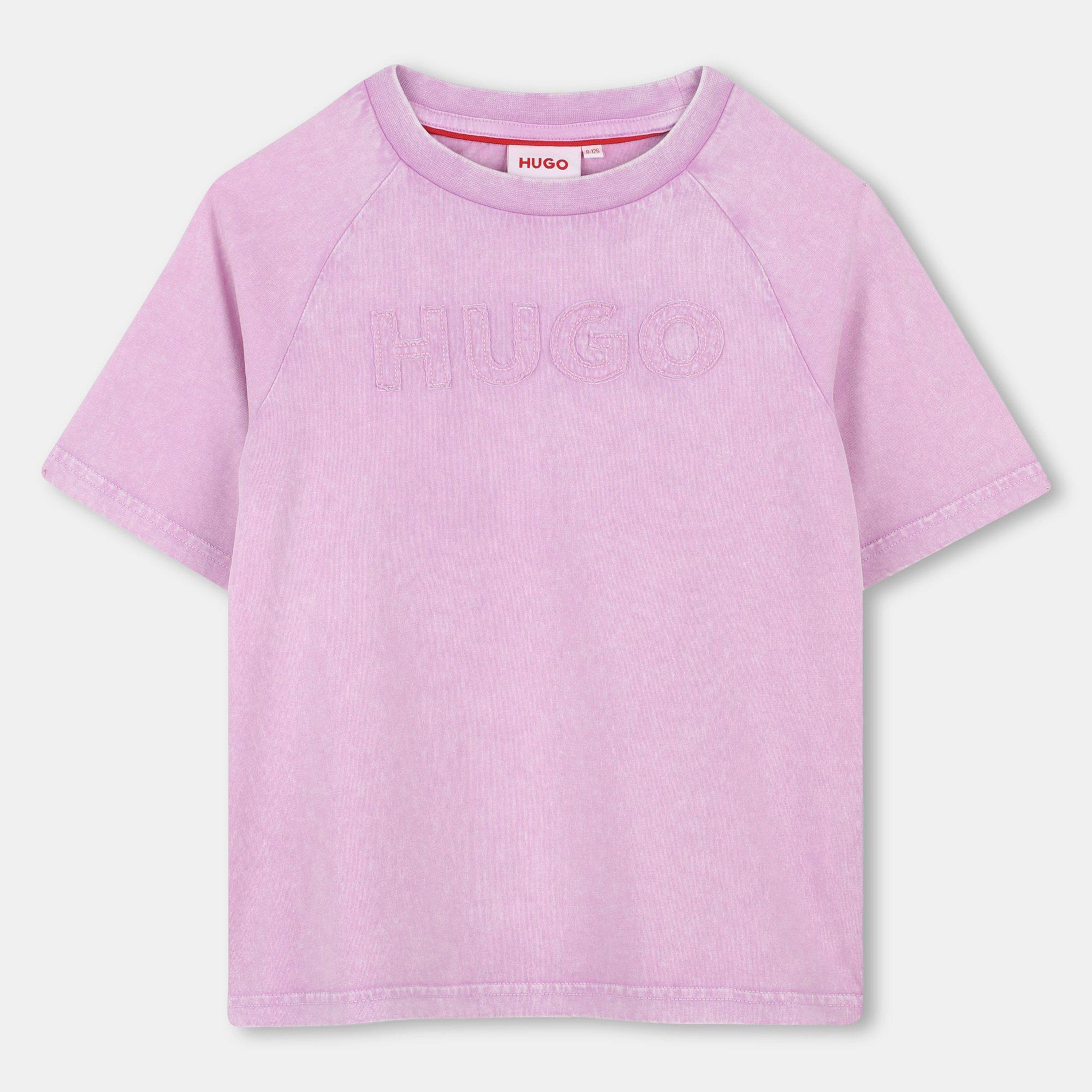 Hugo Girls Kids' Logo T-Shirt - Violet 911 - 14Y