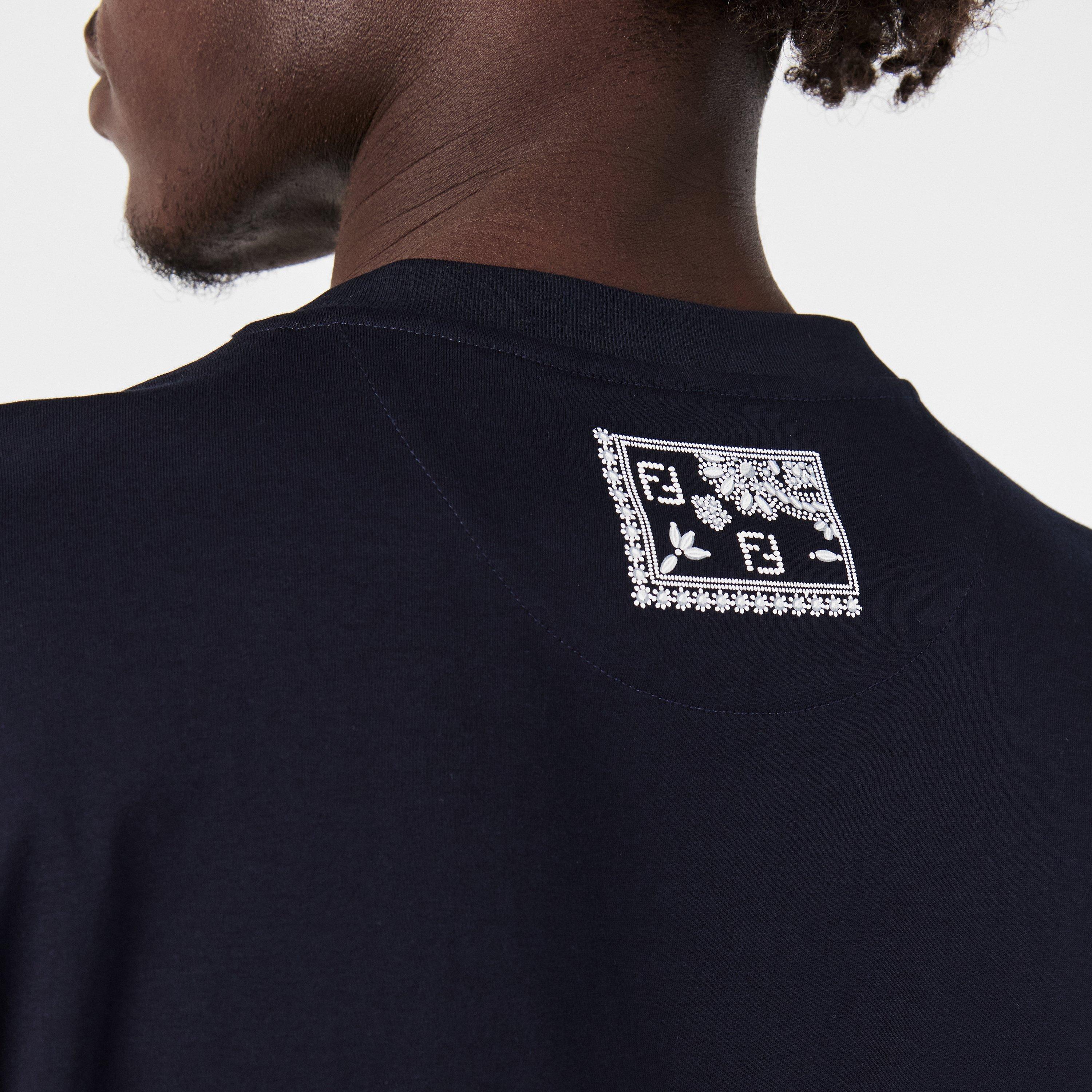 Blue - Fendi - Men's Bandana Regular Fit T-Shirt - 5