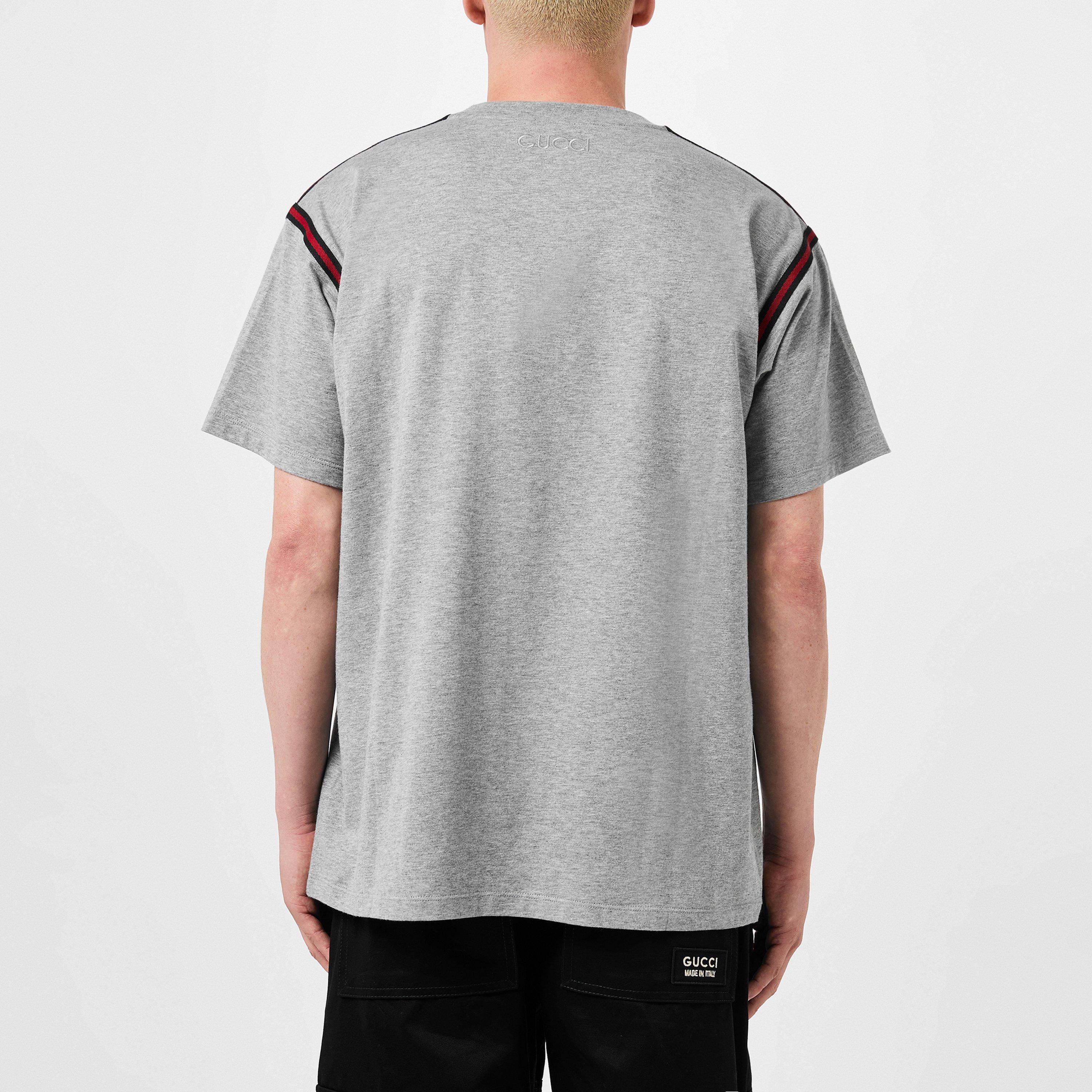 Grey Melange - Gucci - Web T-Shirt - 4