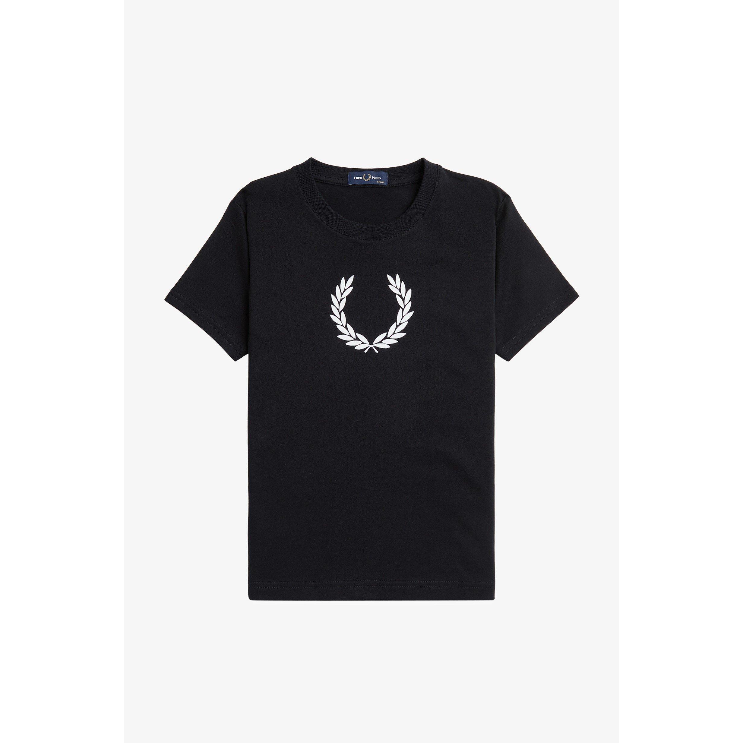 Black 102 - Fred Perry - Kids' Laurel Wreath Regular Fit T-Shirt - 1