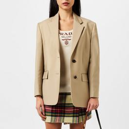 Prada Mohair Oversized Blazer With Triangle