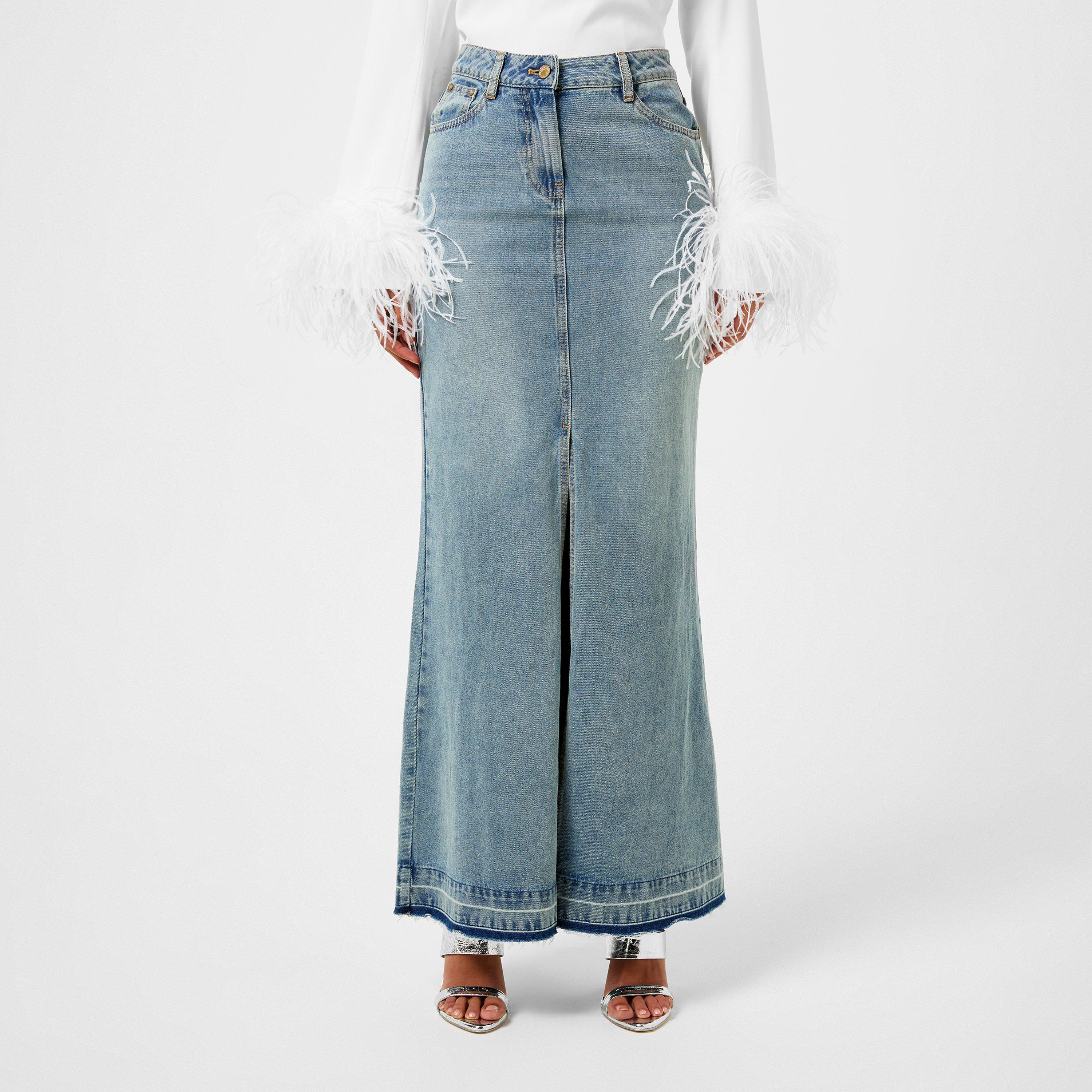 LoveshackFancy Women's Risia Denim Skirt