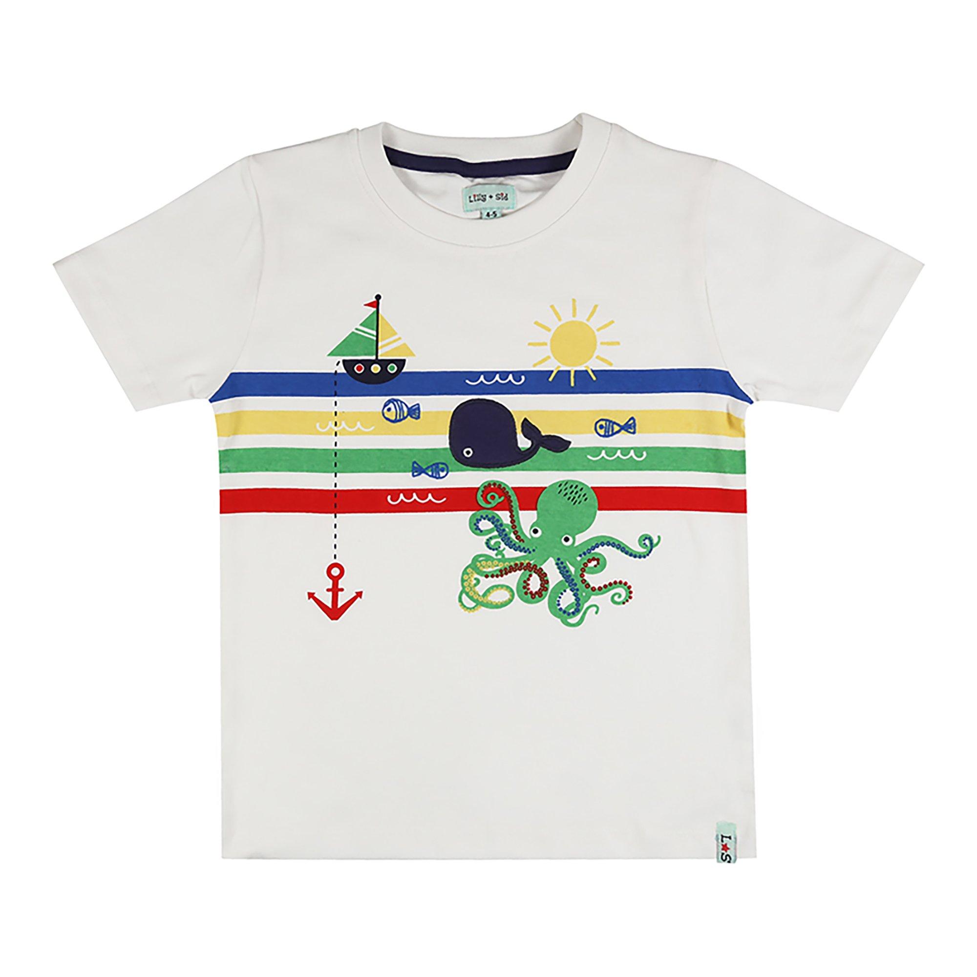 Branco - Lilly and Sid - LaS Retro Summer Regular Fit T-Shirt - 1