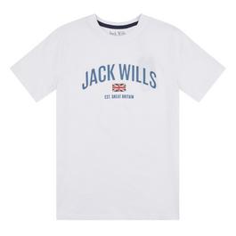 Jack Wills JW Logo Flag T Shirt Juniors