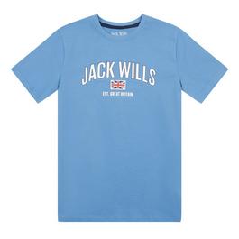 Jack Wills JW Logo Flag T Shirt Juniors