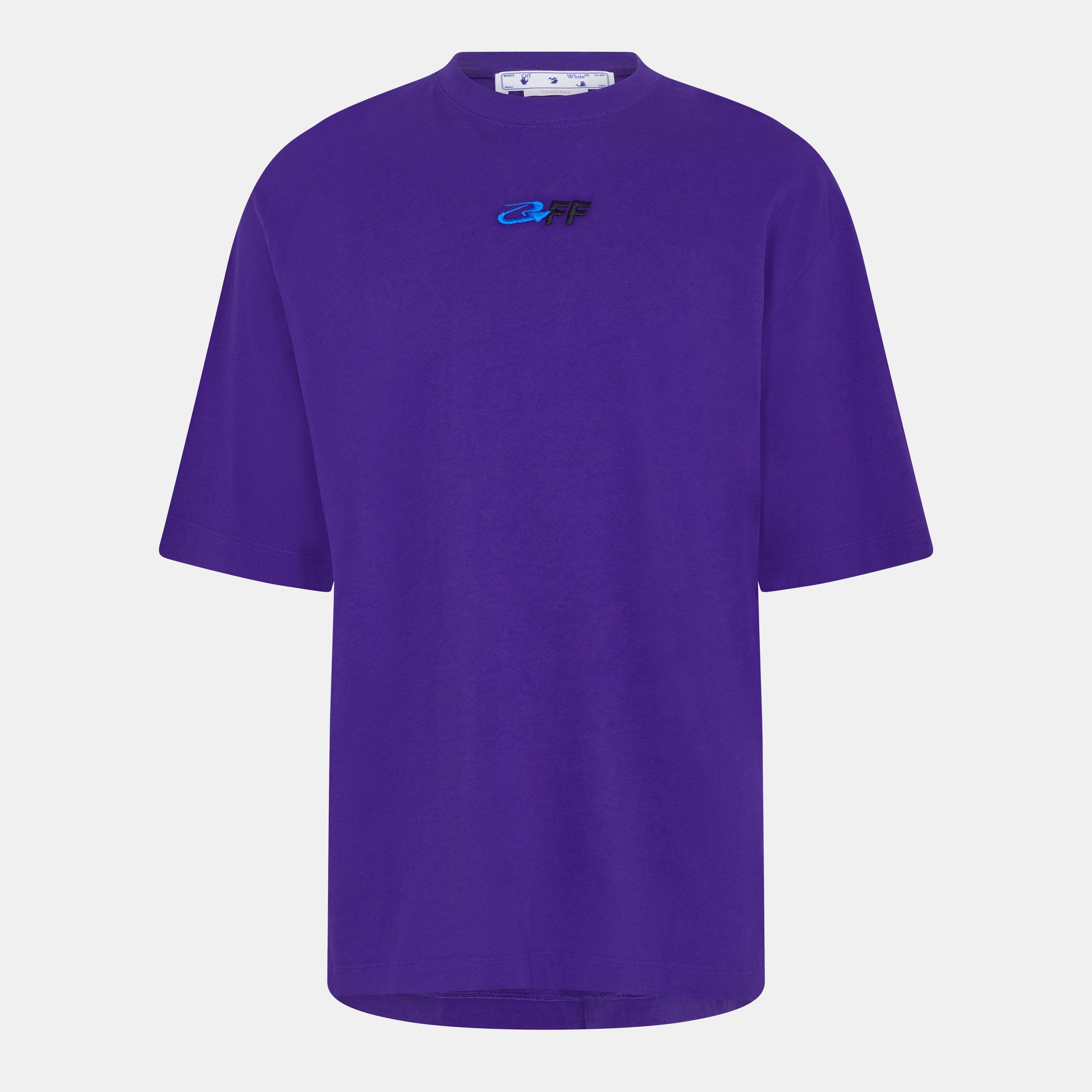 Purple - Off White - Men's Exact Skate Short Sleeve T-Shirt - 1